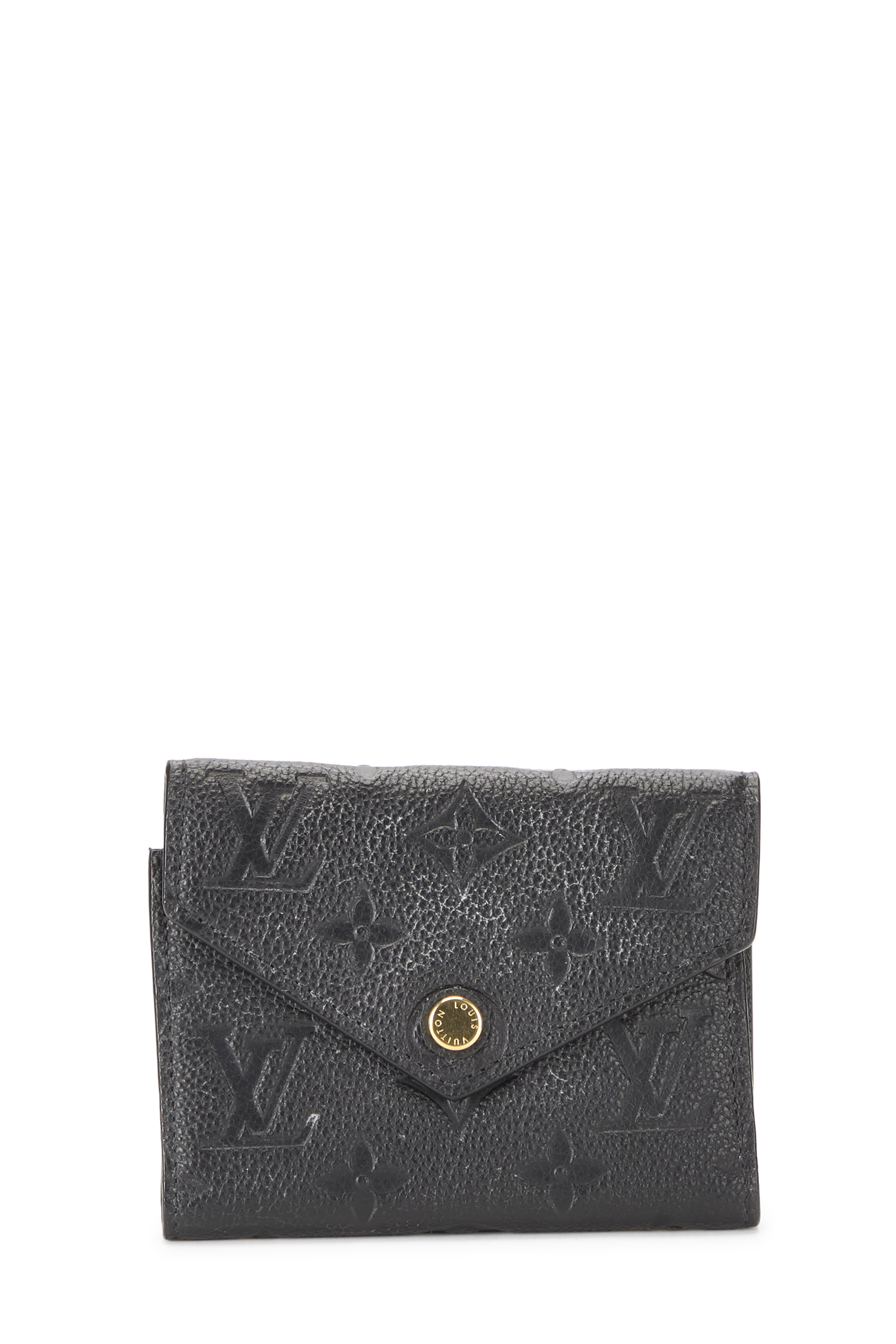 Women's Louis Vuitton Black Empreinte Leather Victorine Wallet in Black