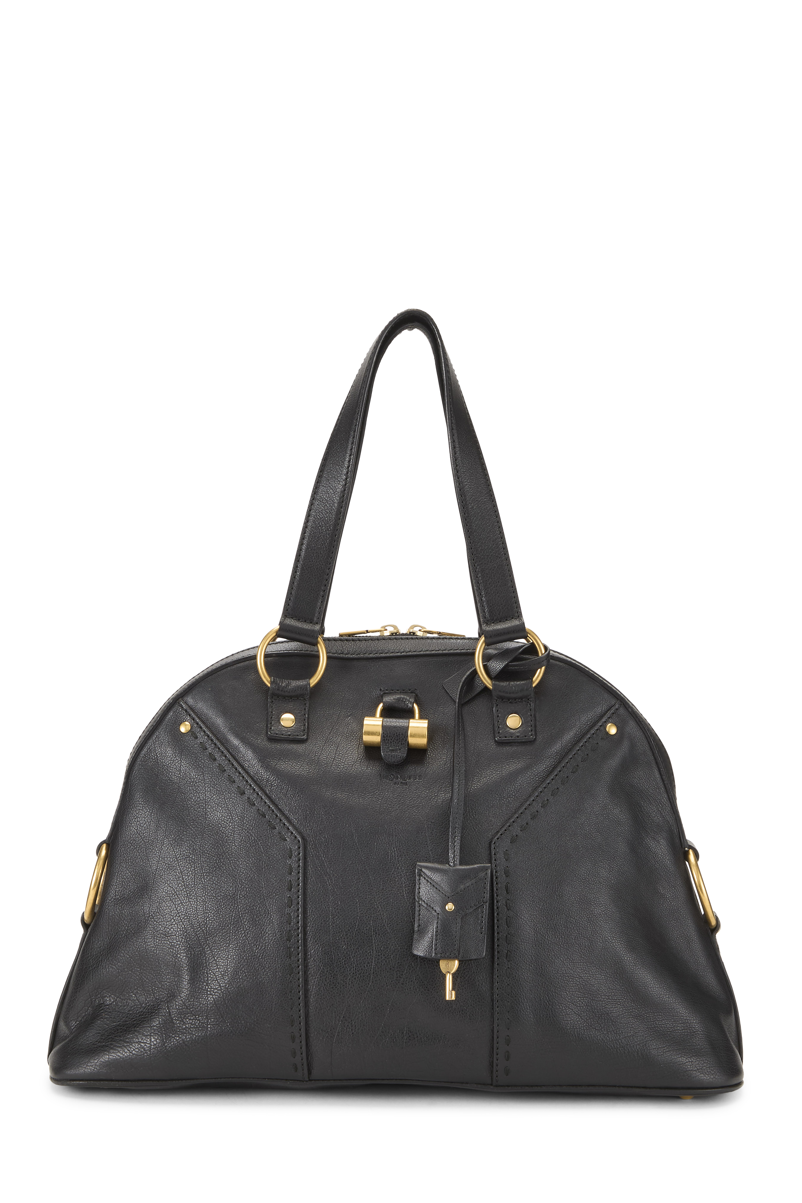 Women's YSL Black Leather Muse Large