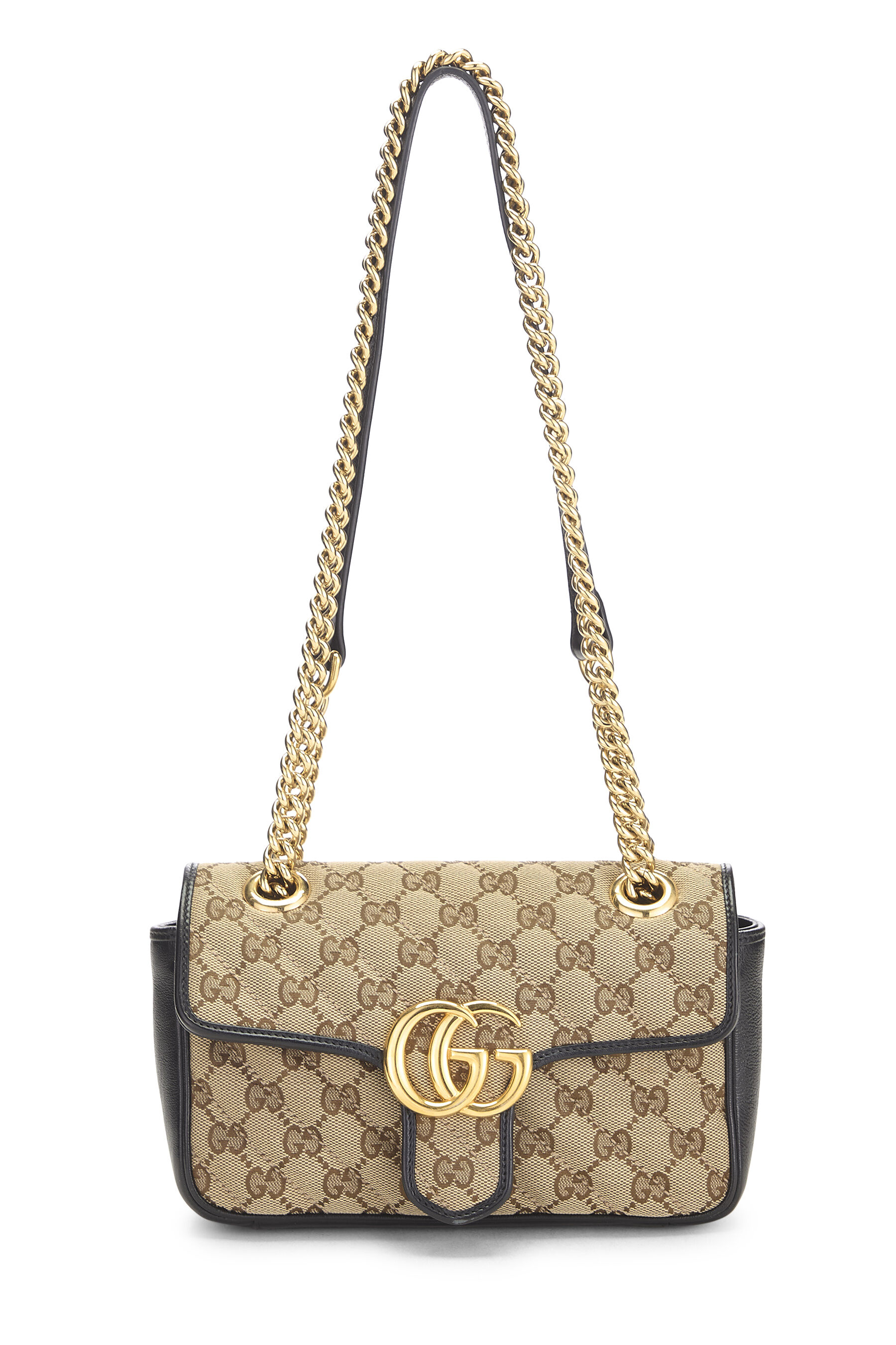 Women's Gucci Original GG Canvas Marmont Matelassé Mini in Black Mini