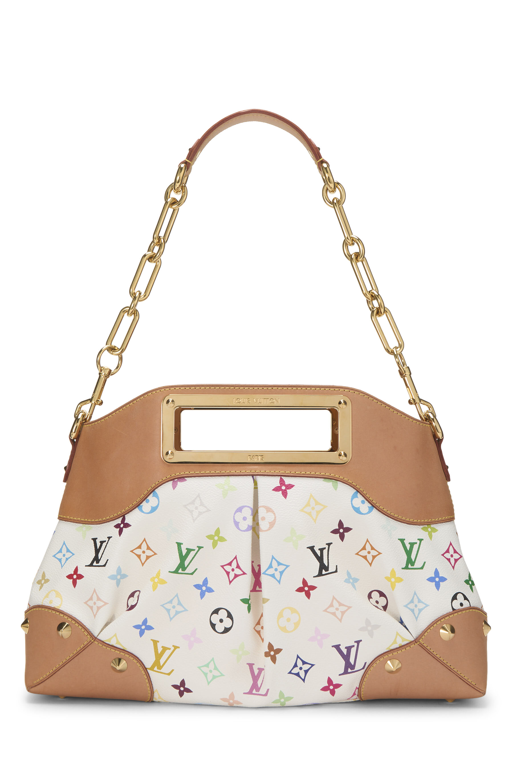 Women's Louis Vuitton Takashi Murakami x Louis Vuitton White Monogram Multicolore Judy MM in White MM