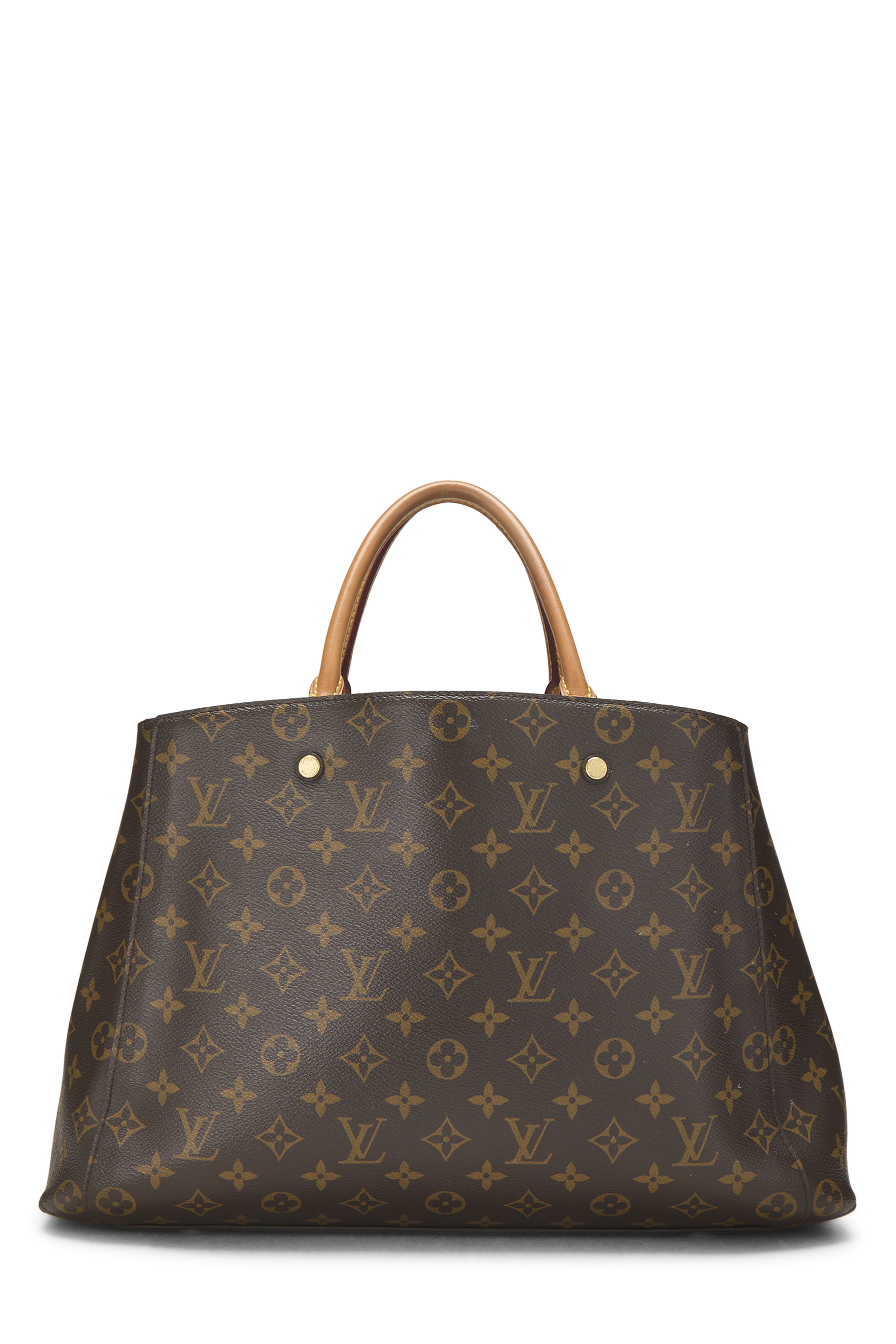 Women's Microfiber Louis Vuitton Monogram Canvas Montaigne GM in Brown GM