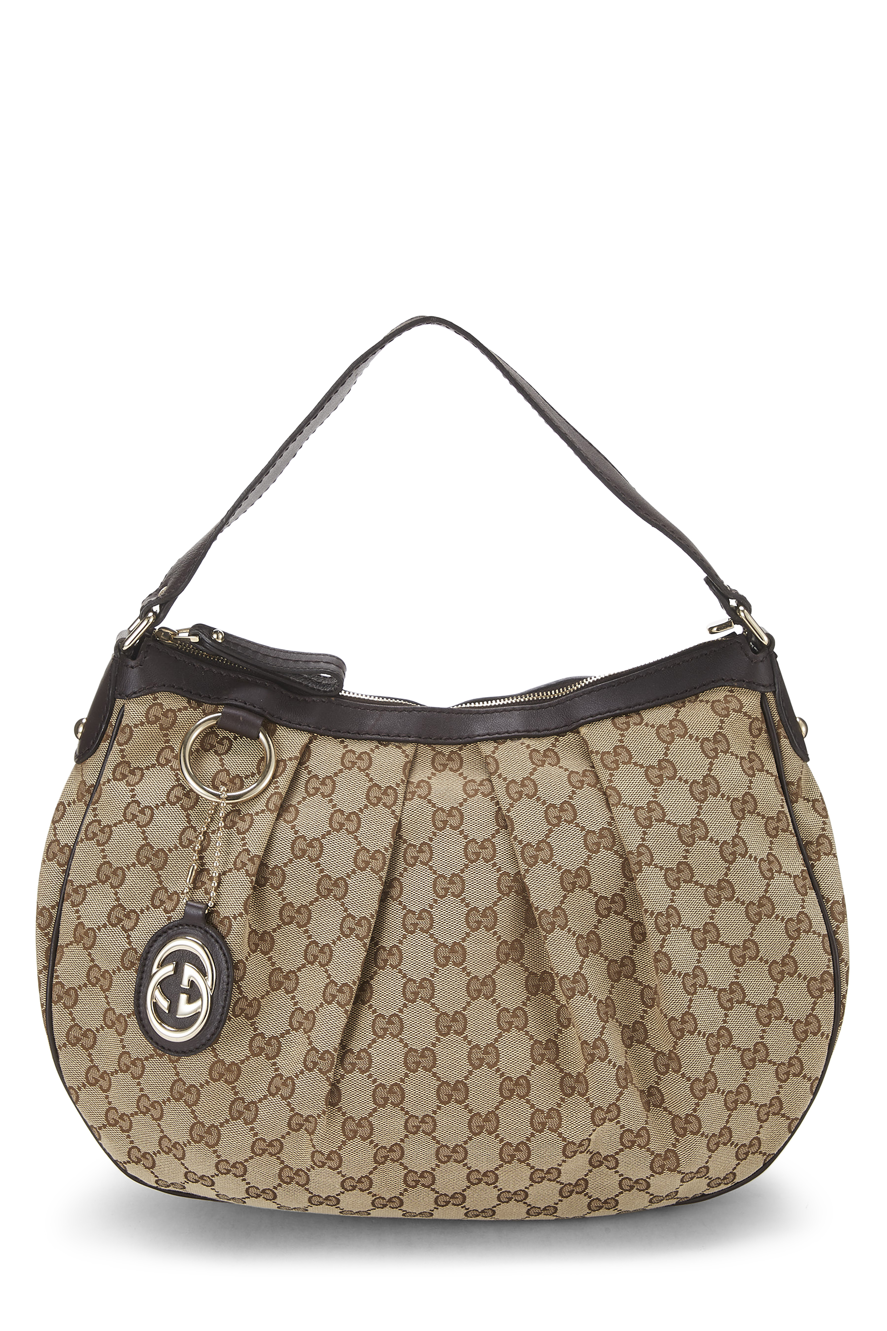 Women's Gucci Original GG Canvas Sukey Hobo in Brown