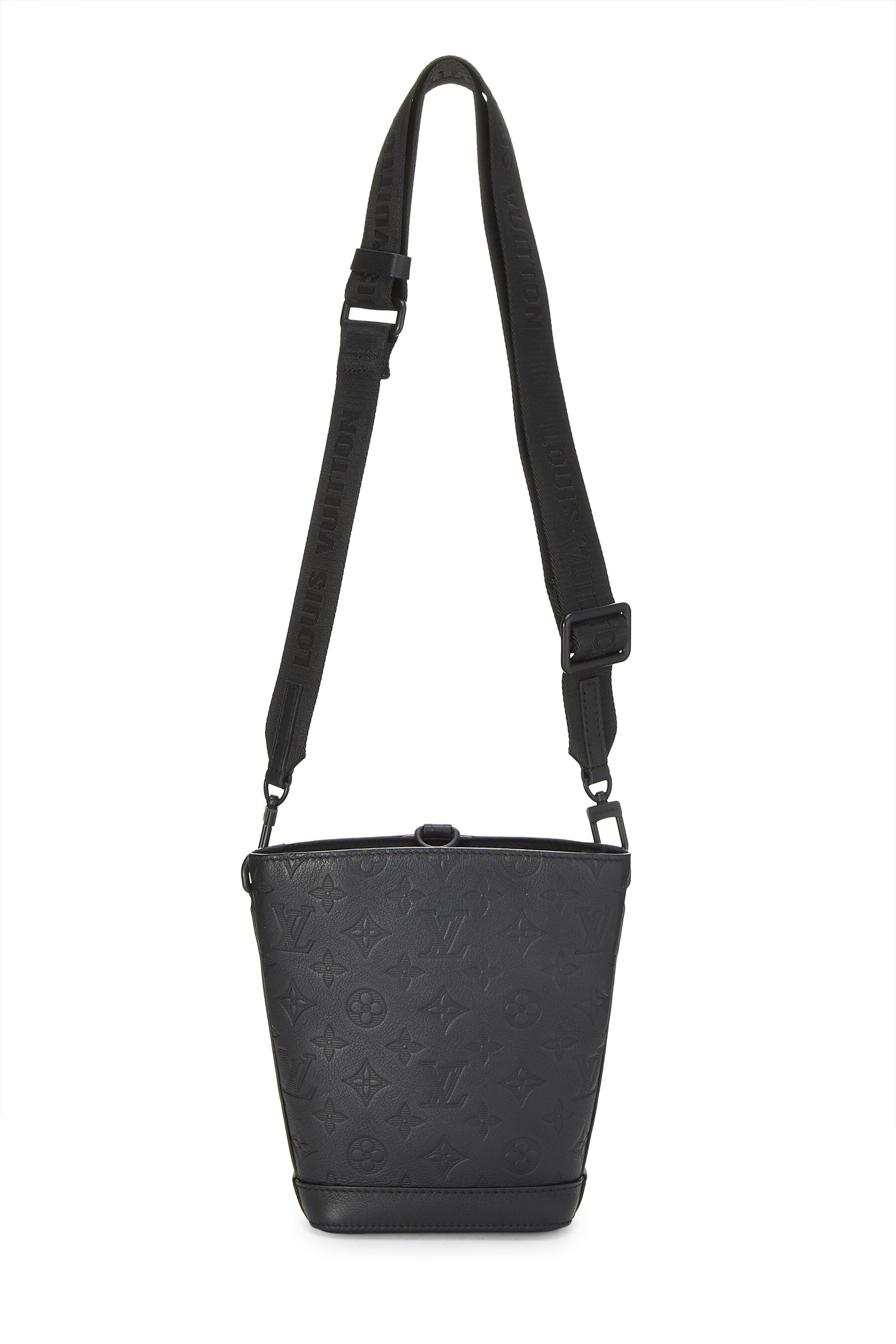 Women's Louis Vuitton Black Monogram Shadow Noe Sling in Black