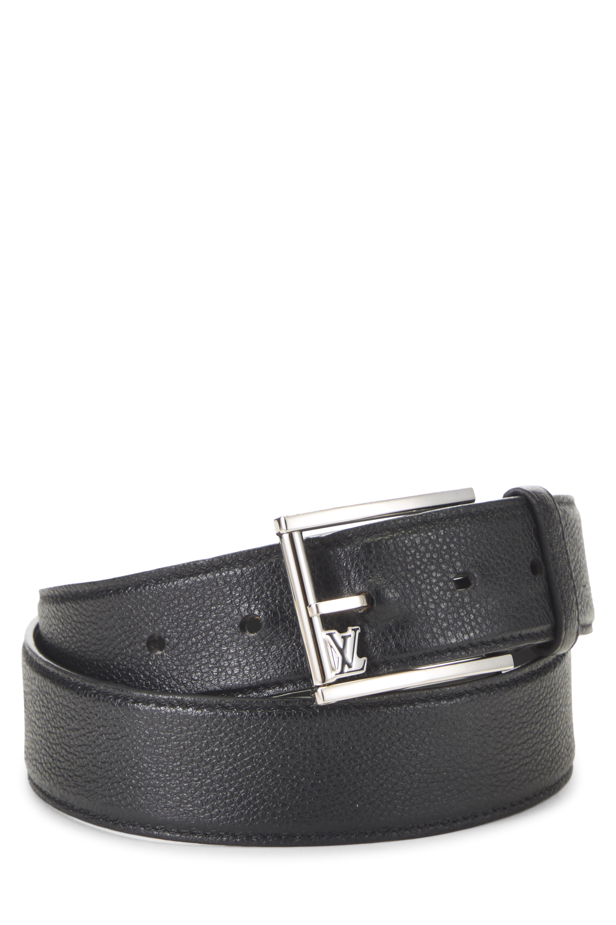 Women's Louis Vuitton Black Leather Saint Germain Belt 85 in Black