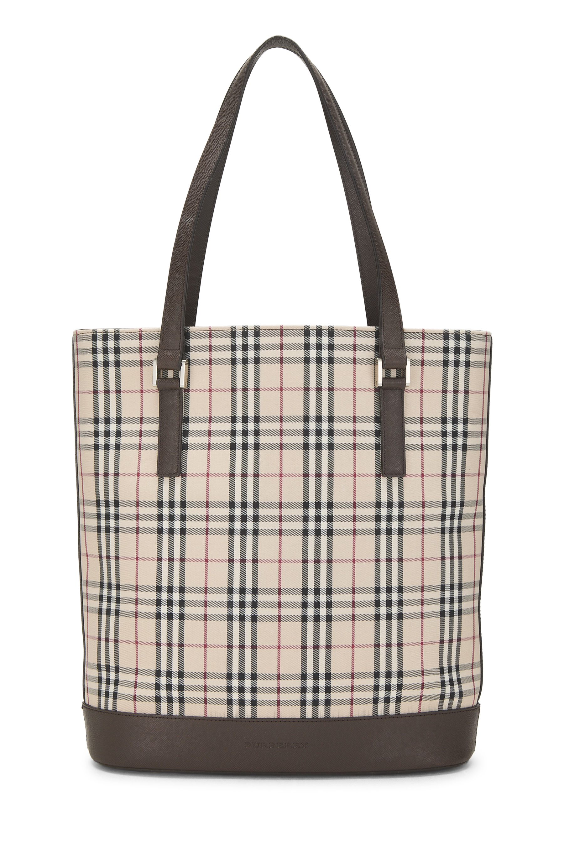 Women's Burberry Beige House Check Jacquard Bucket Tote Bag Large in Brown Large