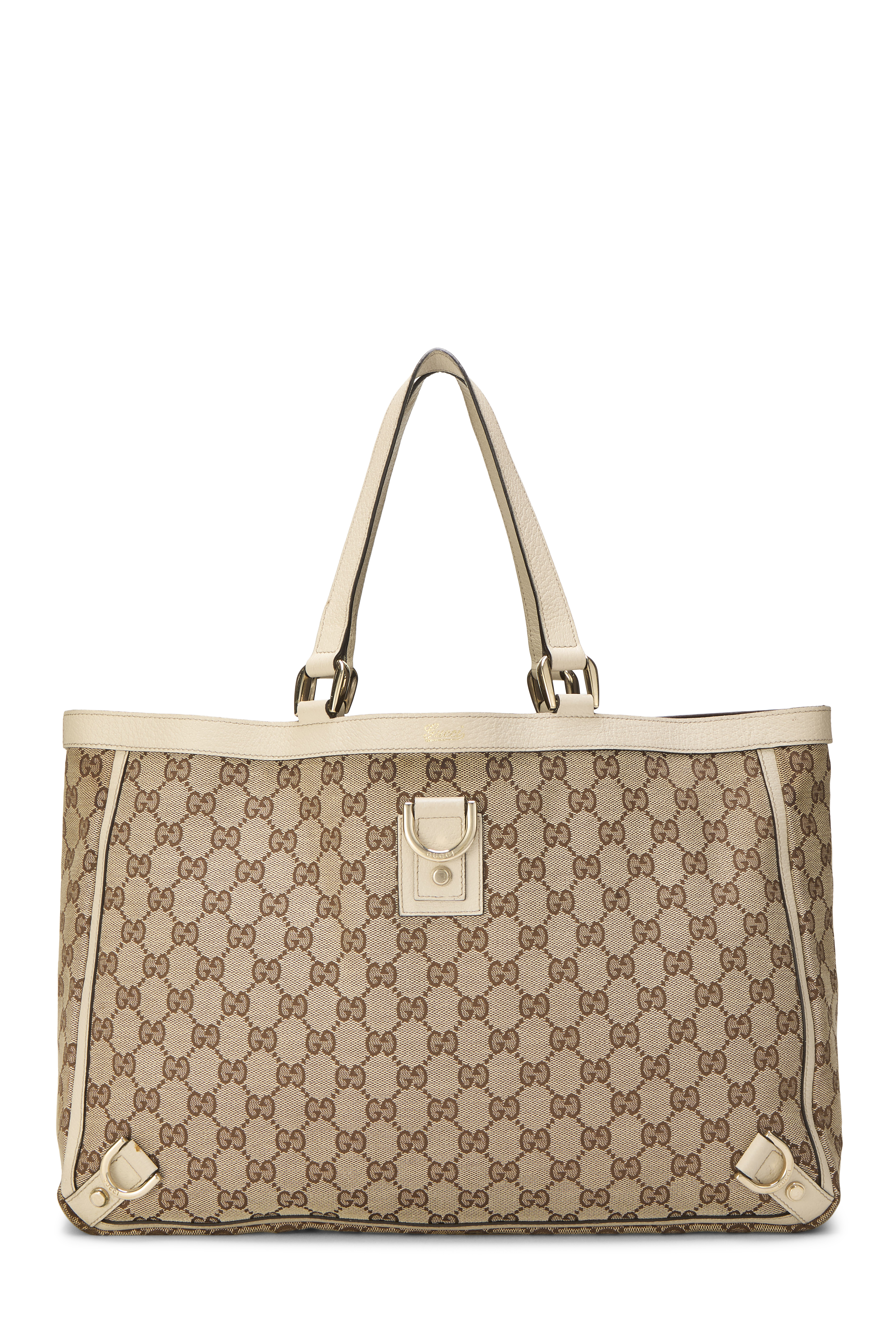 Women's Gucci Original GG Canvas D-Ring Abbey Tote Large in Cream Large