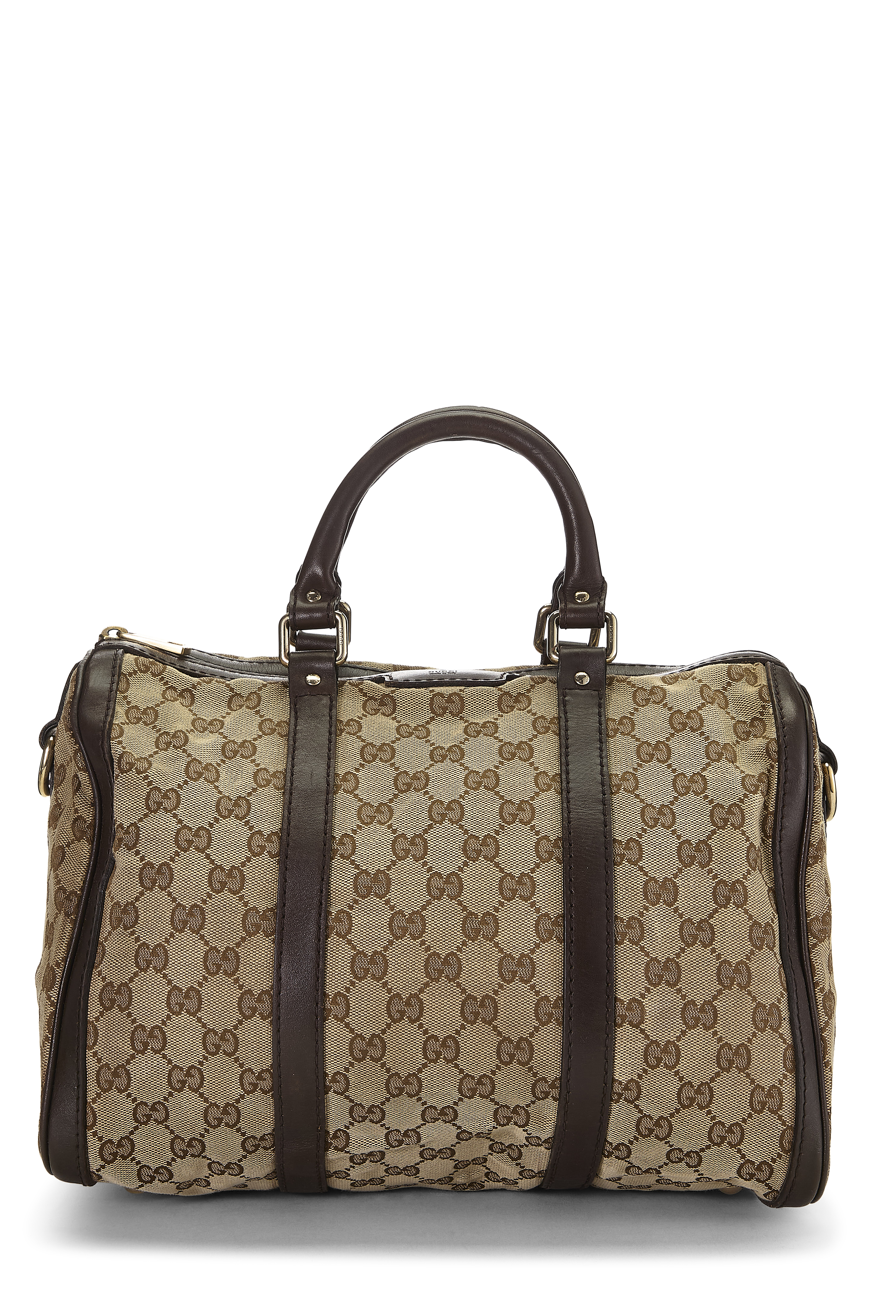 Women's Gucci Original GG Canvas Boston Handbag in Brown
