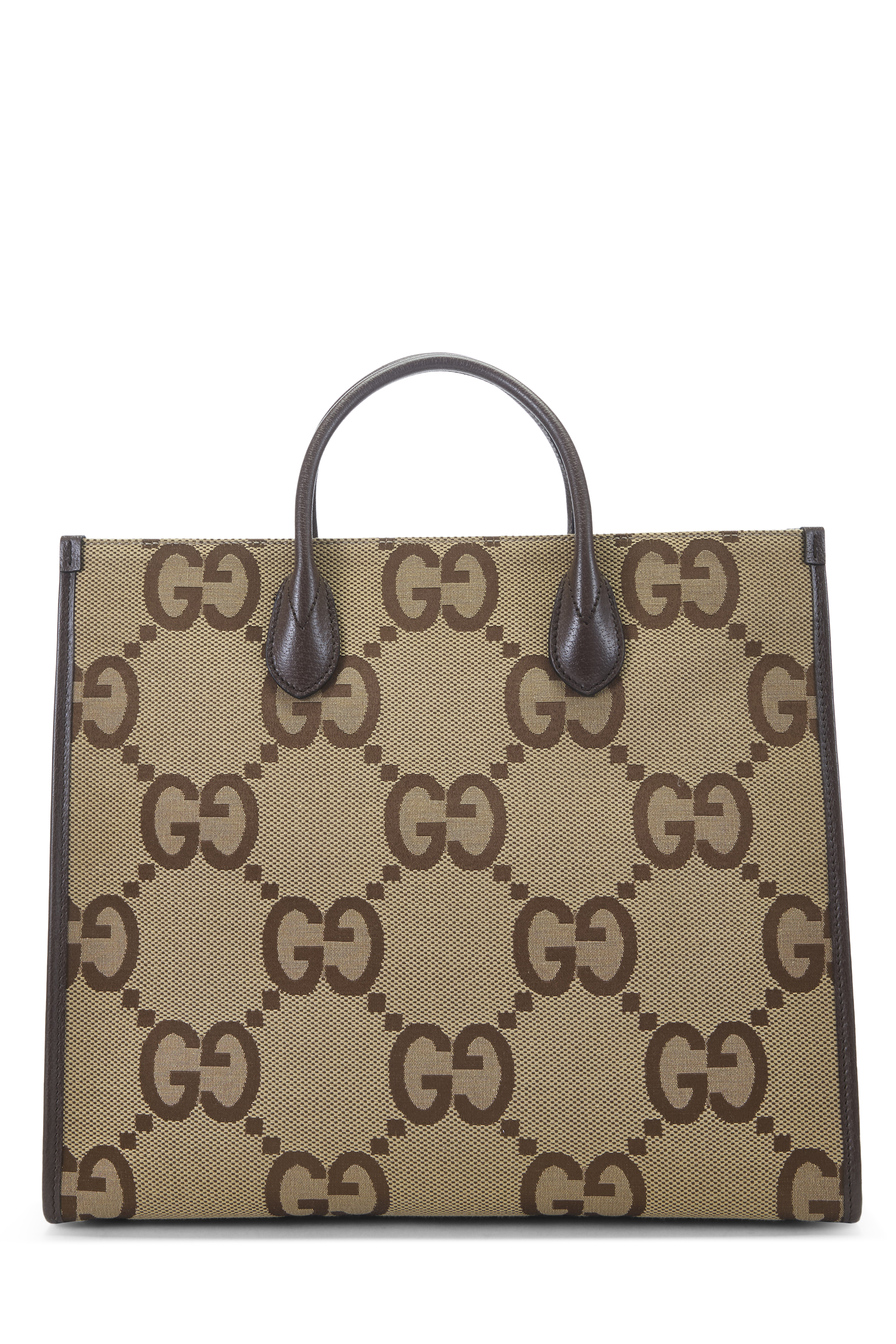 Women's Gucci Brown Jumbo GG Canvas Tote in Brown