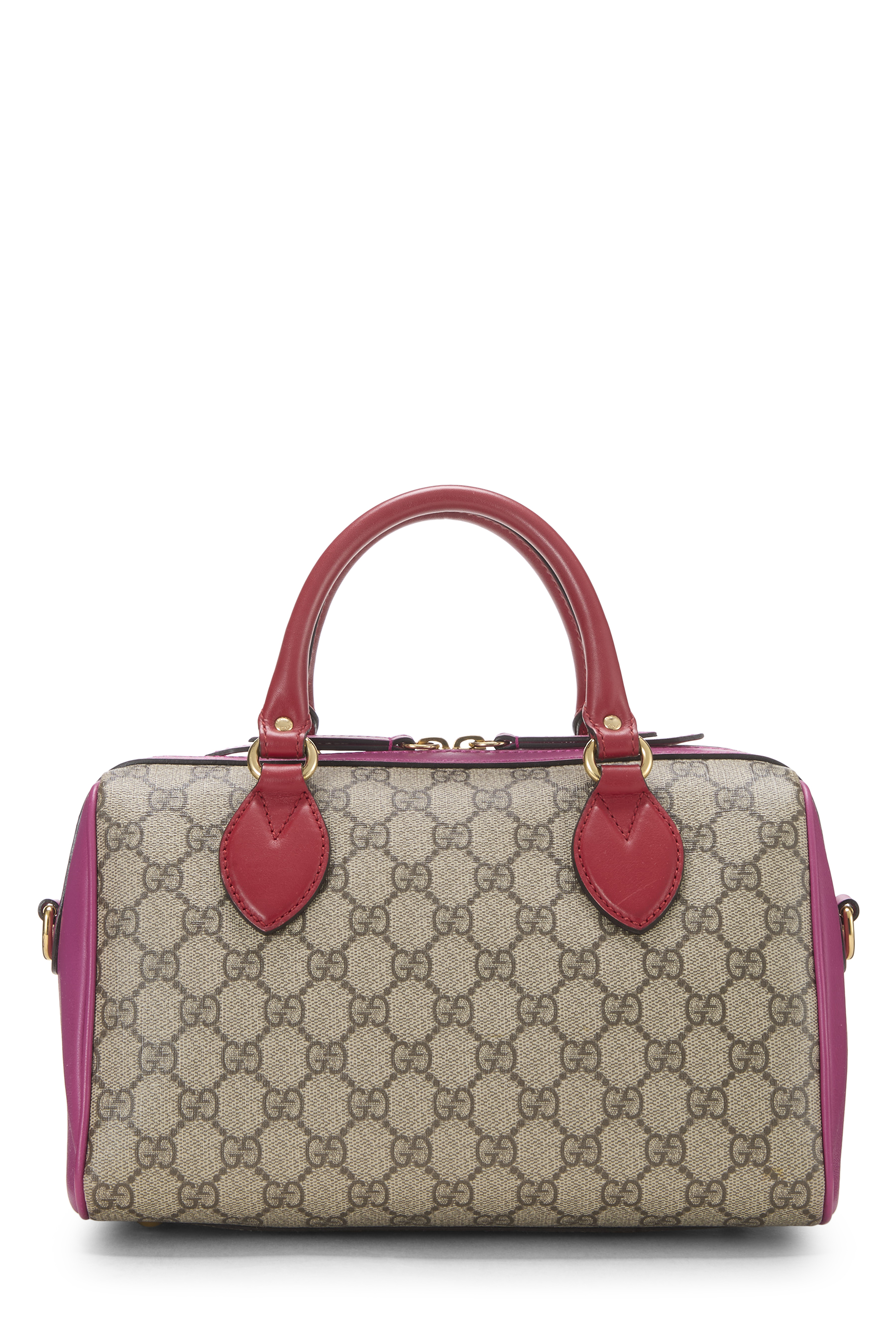 Women's Microfiber Gucci Multicolor Original GG Supreme Canvas Boston Handbag in Multi