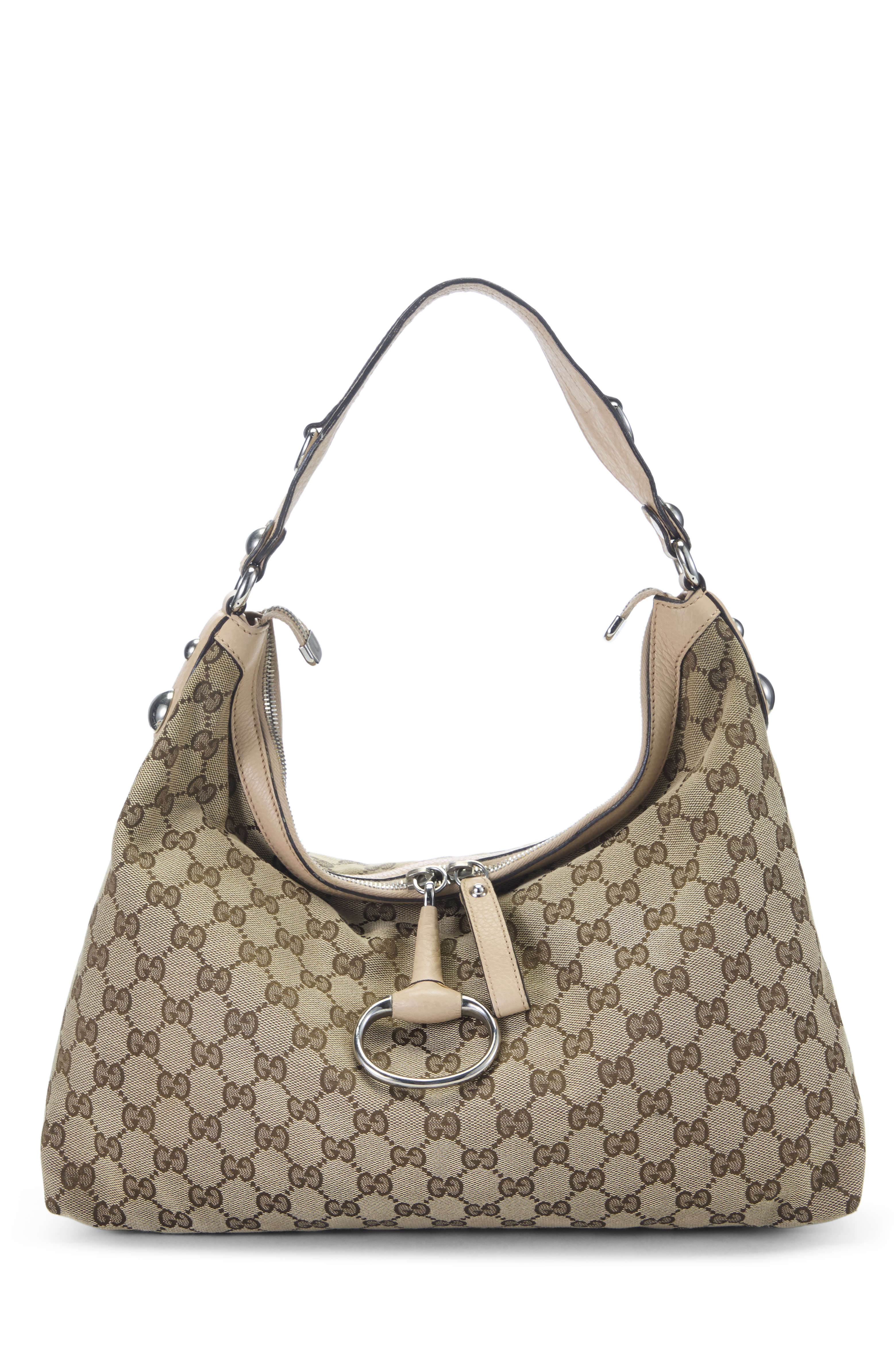 Women's Gucci Original GG Canvas Icon Bit Hobo in Beige
