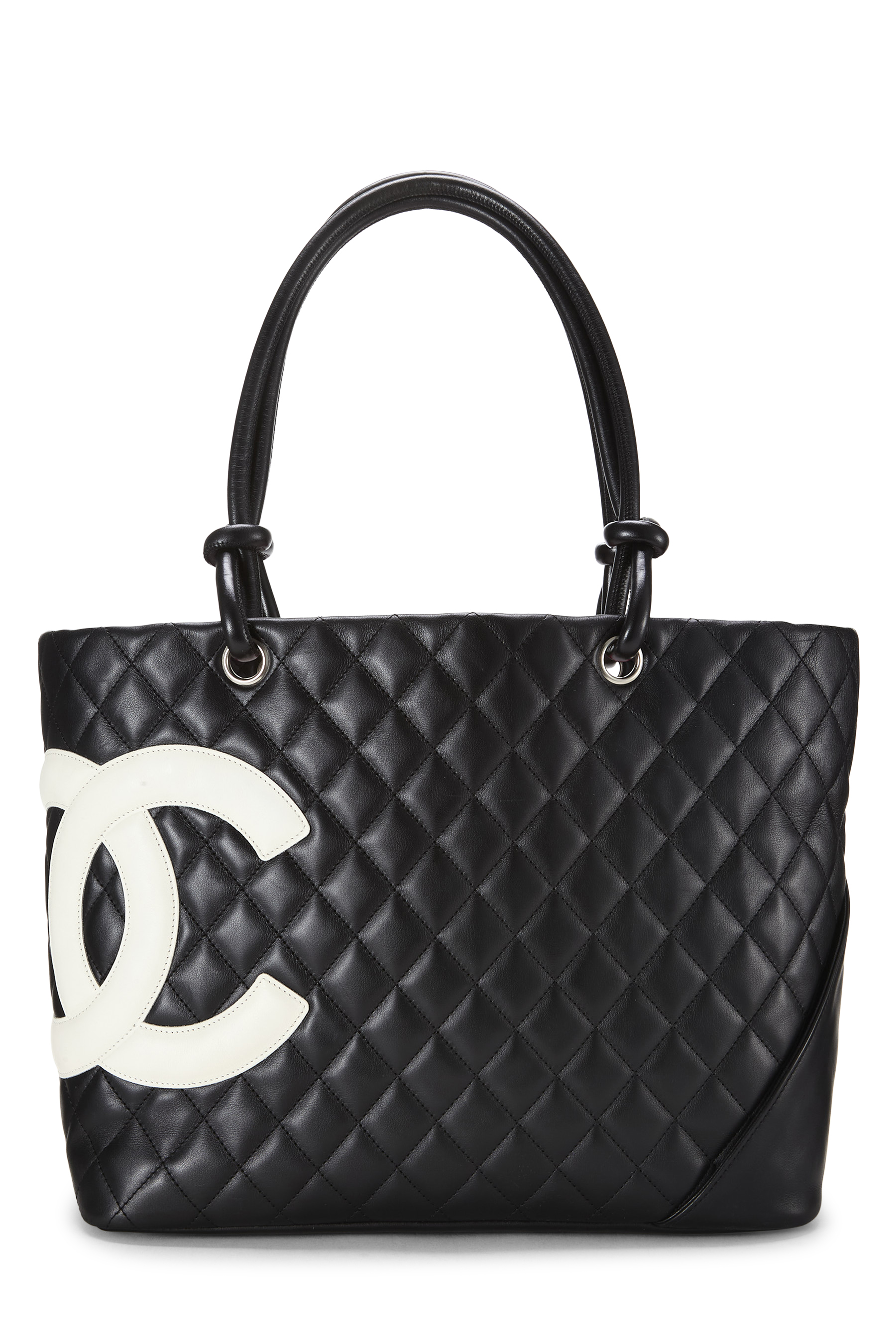 Women's Chanel Black Quilted Calfskin Cambon Tote Large in Black Large