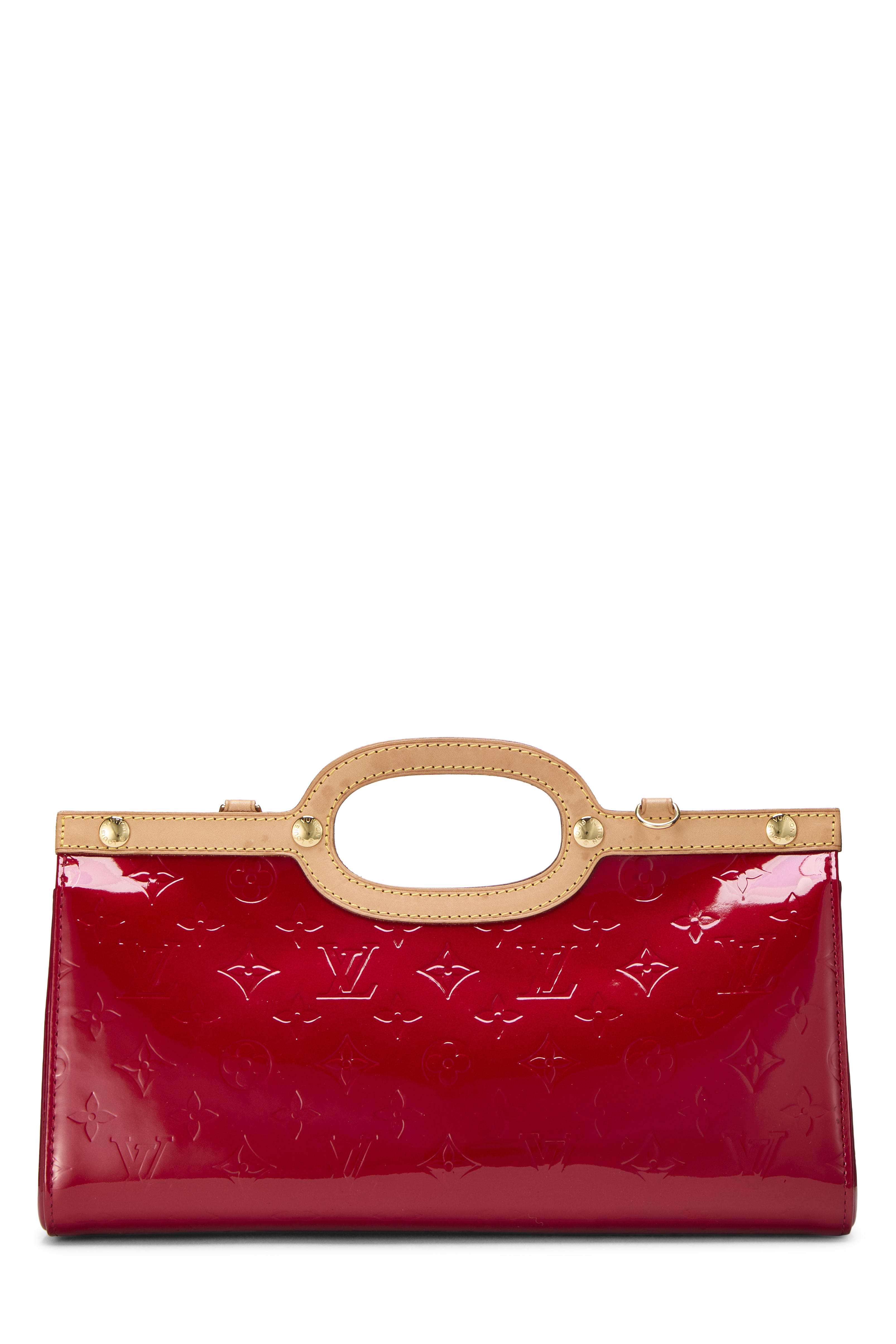 Women's Louis Vuitton Red Monogram Vernis Roxbury in Red
