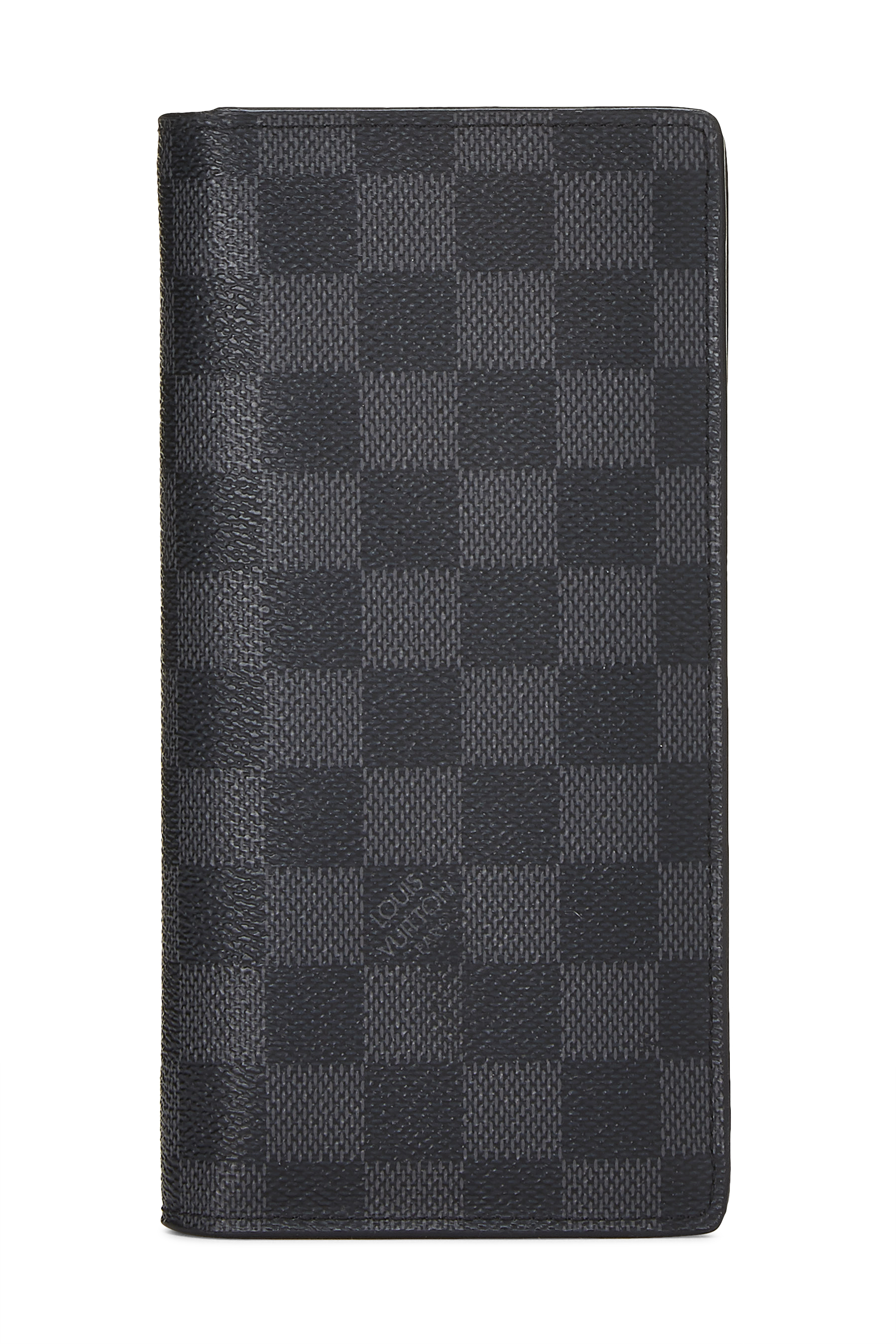 Women's Louis Vuitton Damier Graphite Brazza Continental Wallet in Black