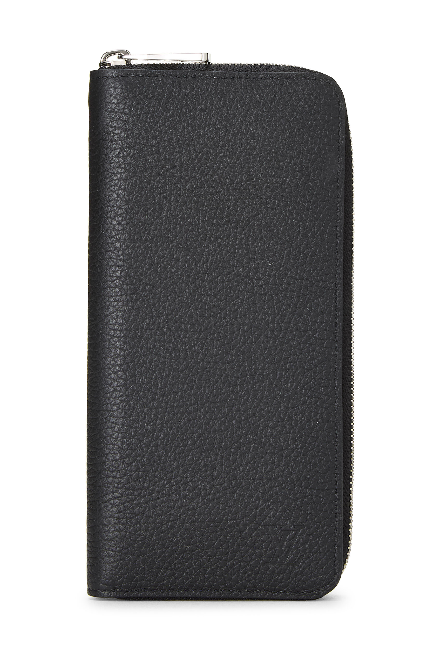 Women's Louis Vuitton Black Taurillon Zippy Vertical in Black