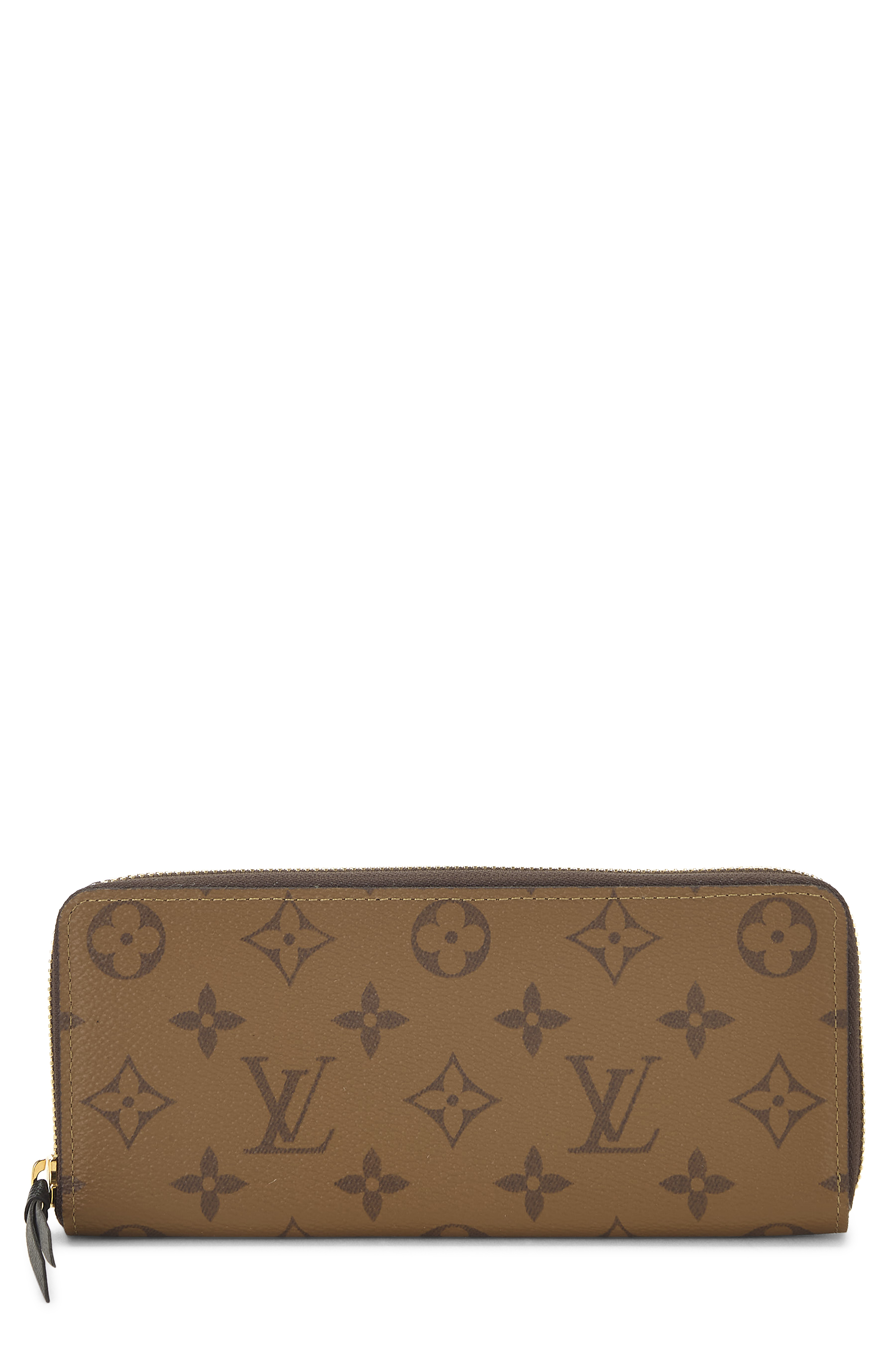 Women's Louis Vuitton Monogram Reversed Clemence Wallet in Brown