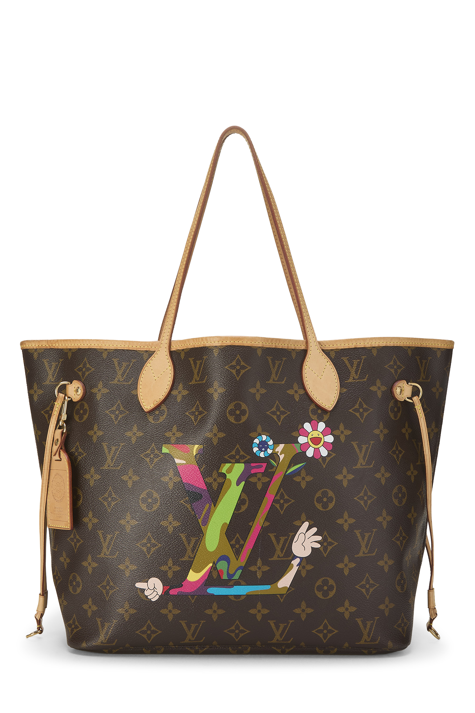 Women's Louis Vuitton Takashi Murakami x Louis Vuitton Hands Neverfull MM in Brown MM