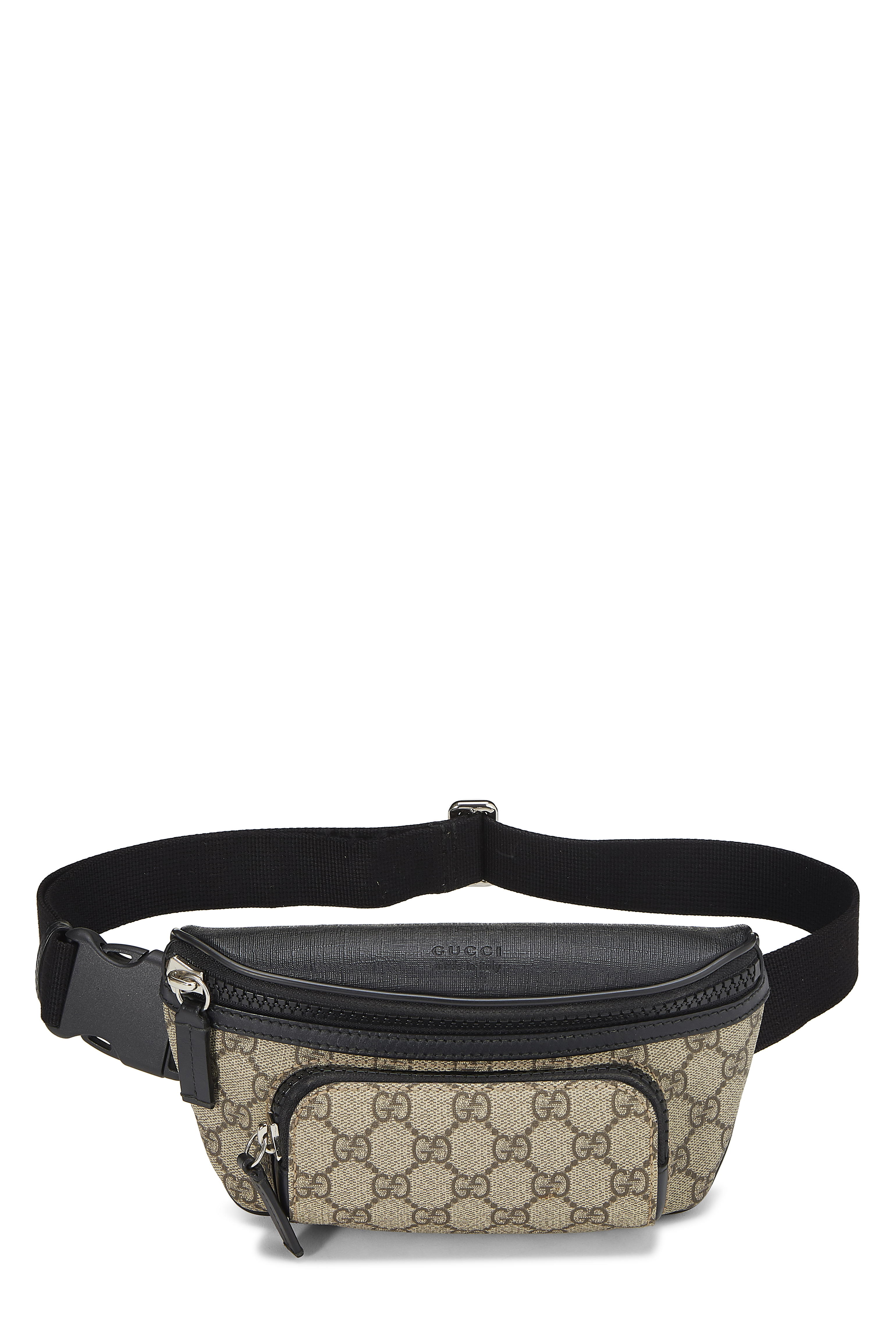 Women's Gucci Black GG Supreme Canvas Eden Belt Bag in Beige