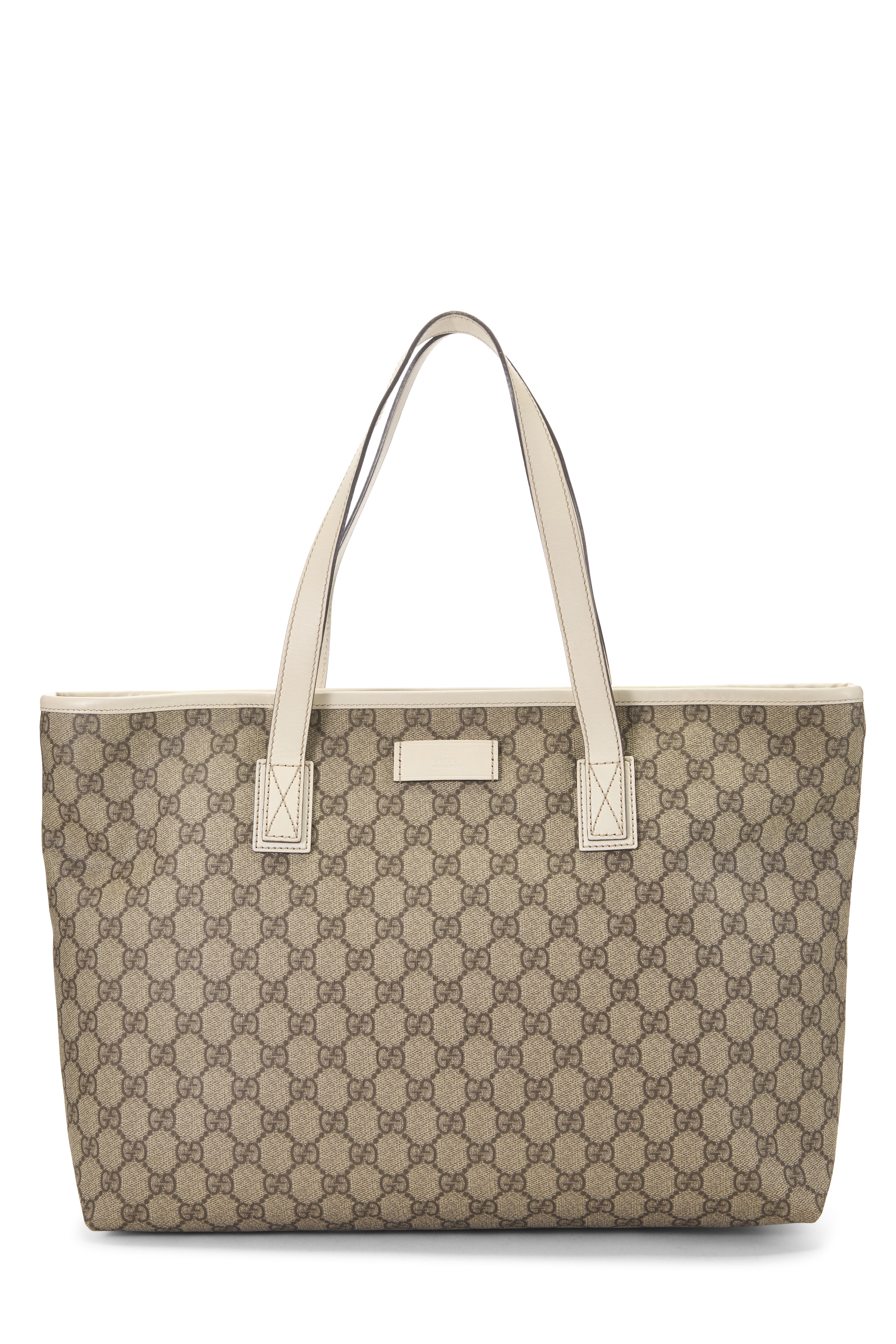 Women's Gucci Original GG Supreme Canvas Tote in White