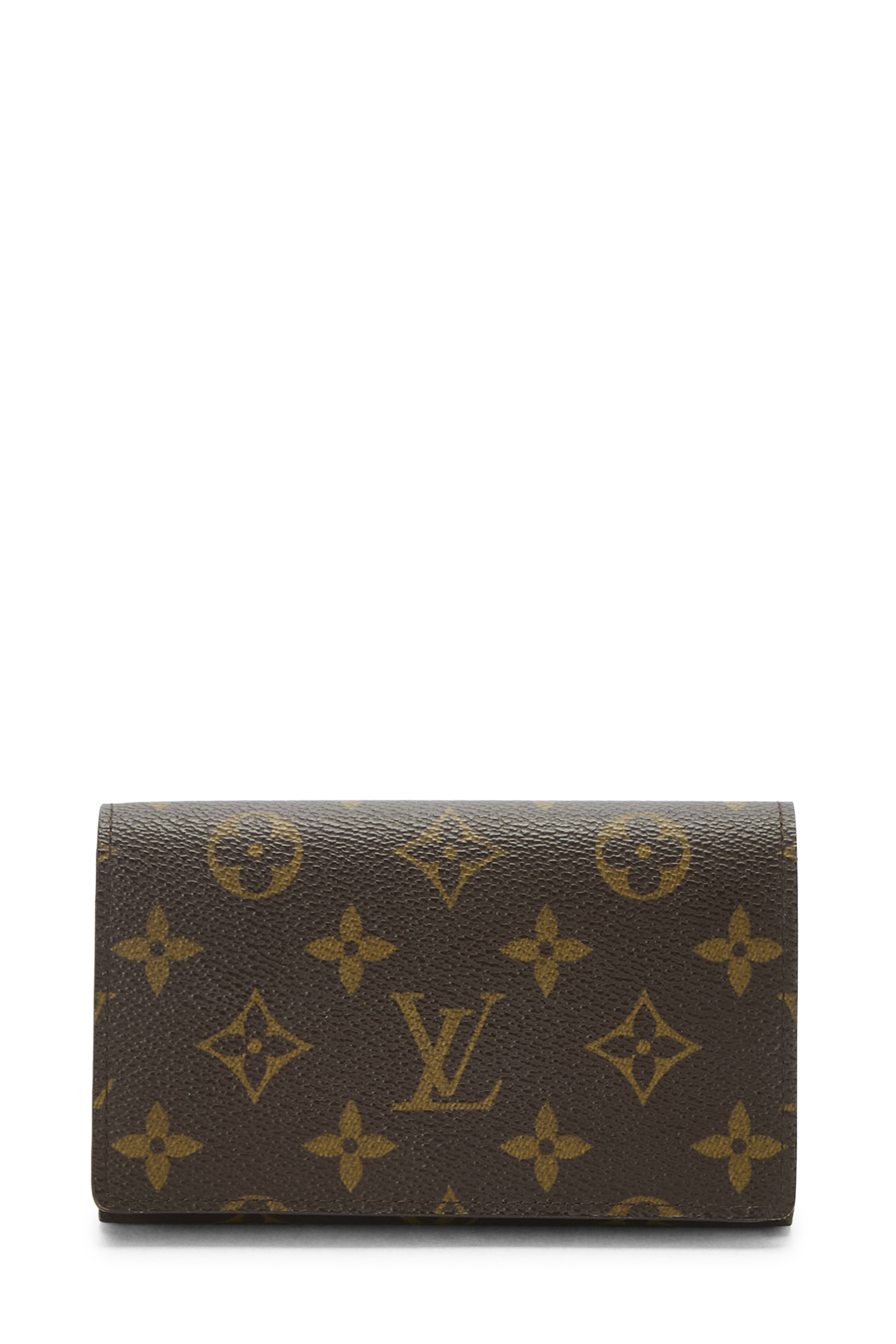 Women's Louis Vuitton Monogram Canvas Tresor Wallet in Brown