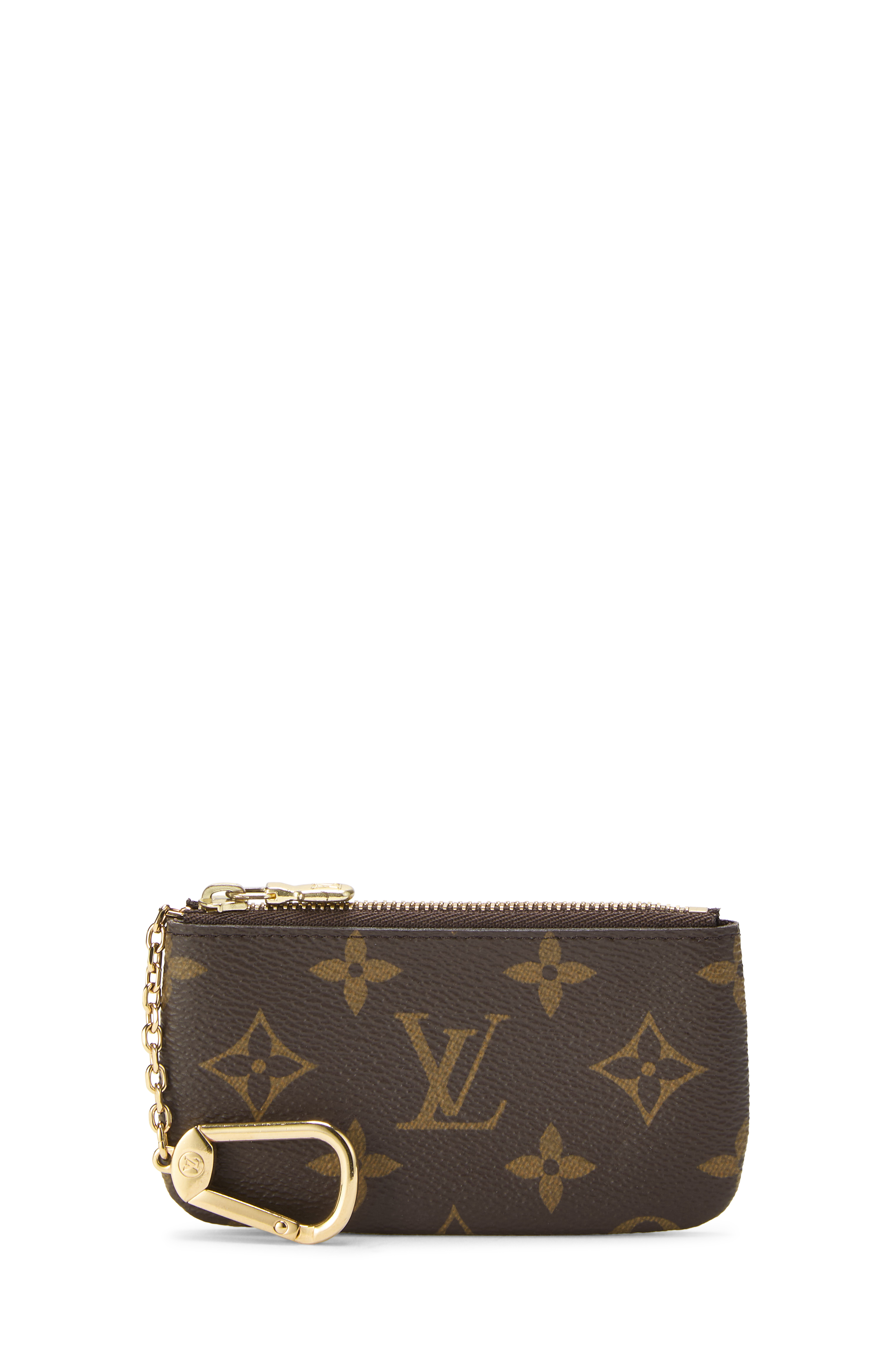 Women's Louis Vuitton Monogram Canvas Pochette Clefs in Brown