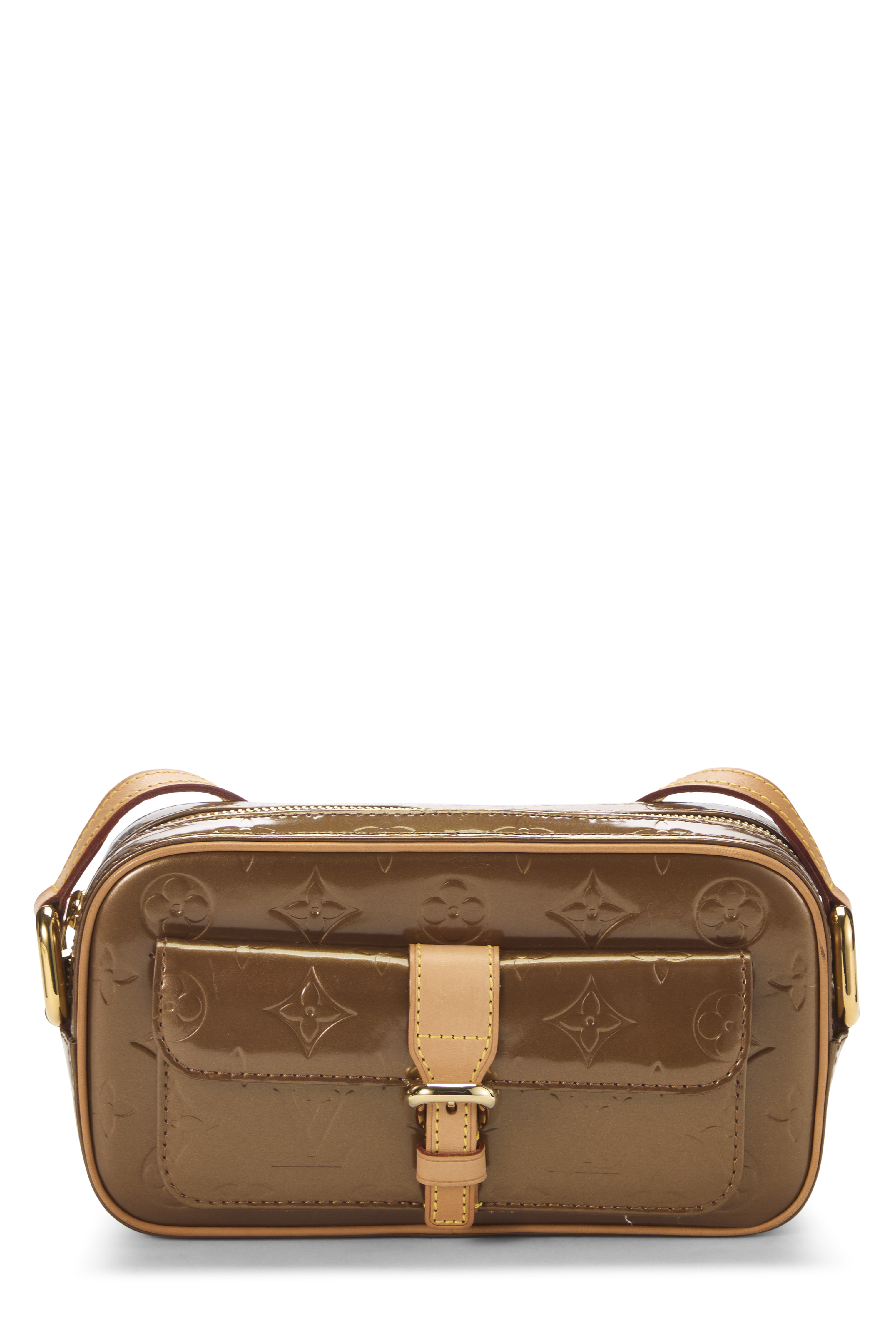 Women's Louis Vuitton Bronze Monogram Vernis Christie MM in Brown MM