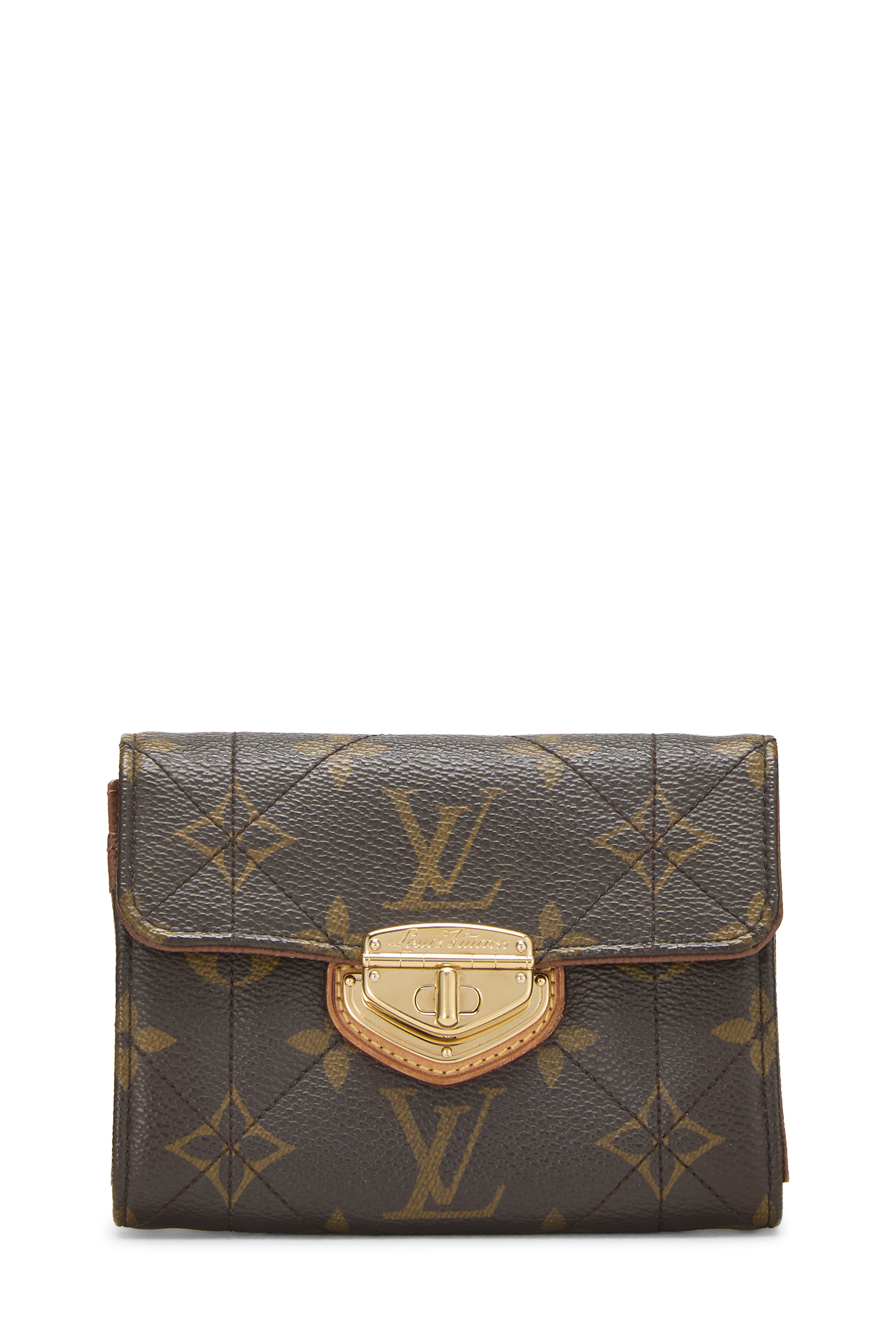 Women's Leather Louis Vuitton Monogram Canvas Etoile Compact Wallet in Brown