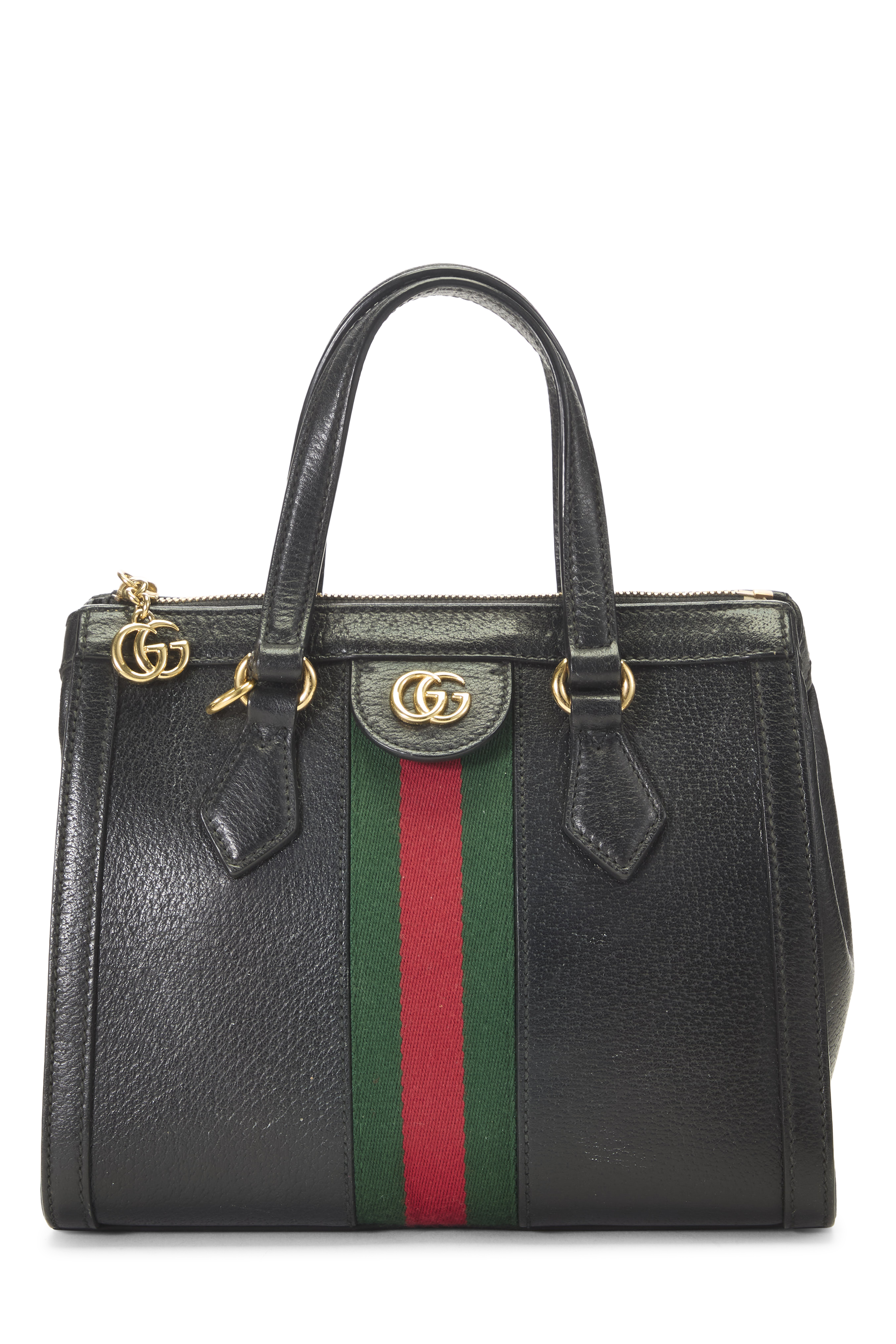 Women's Gucci Black Leather Ophidia Tote Small in Black Small