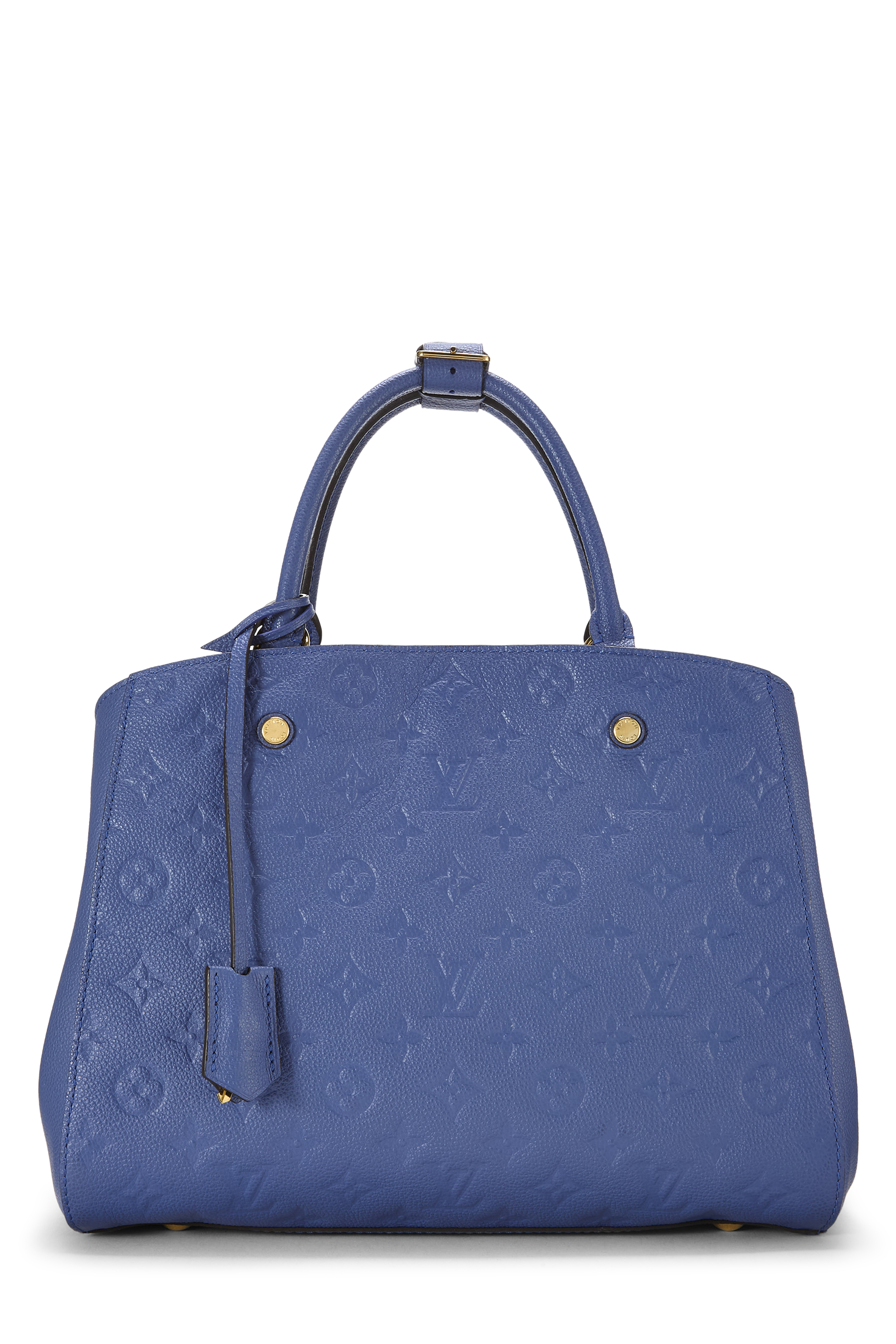 Women's Louis Vuitton Blue Monogram Empreinte Montaigne MM in Blue MM