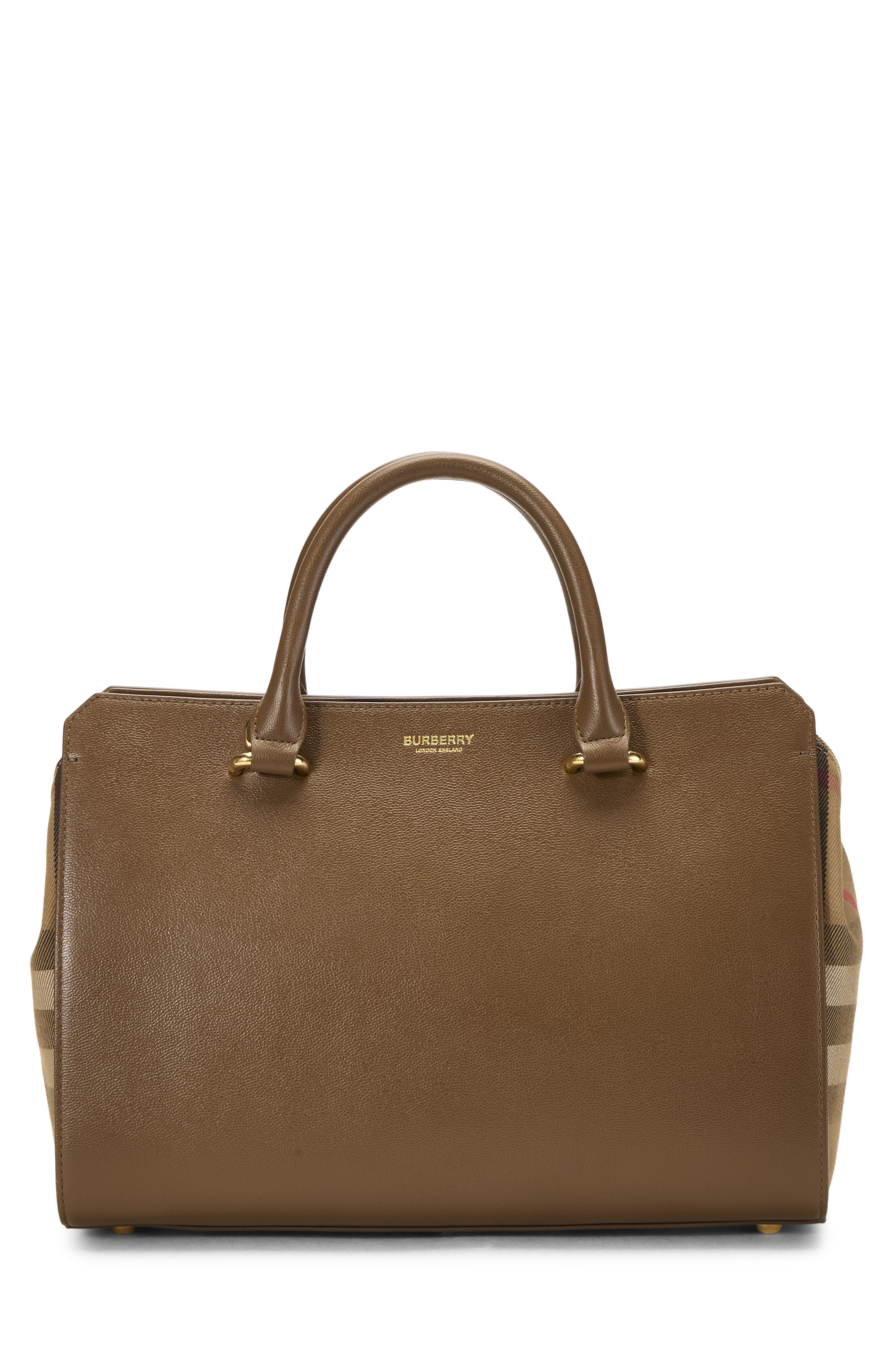 Women's Burberry Brown Leather Banwell Tote Small