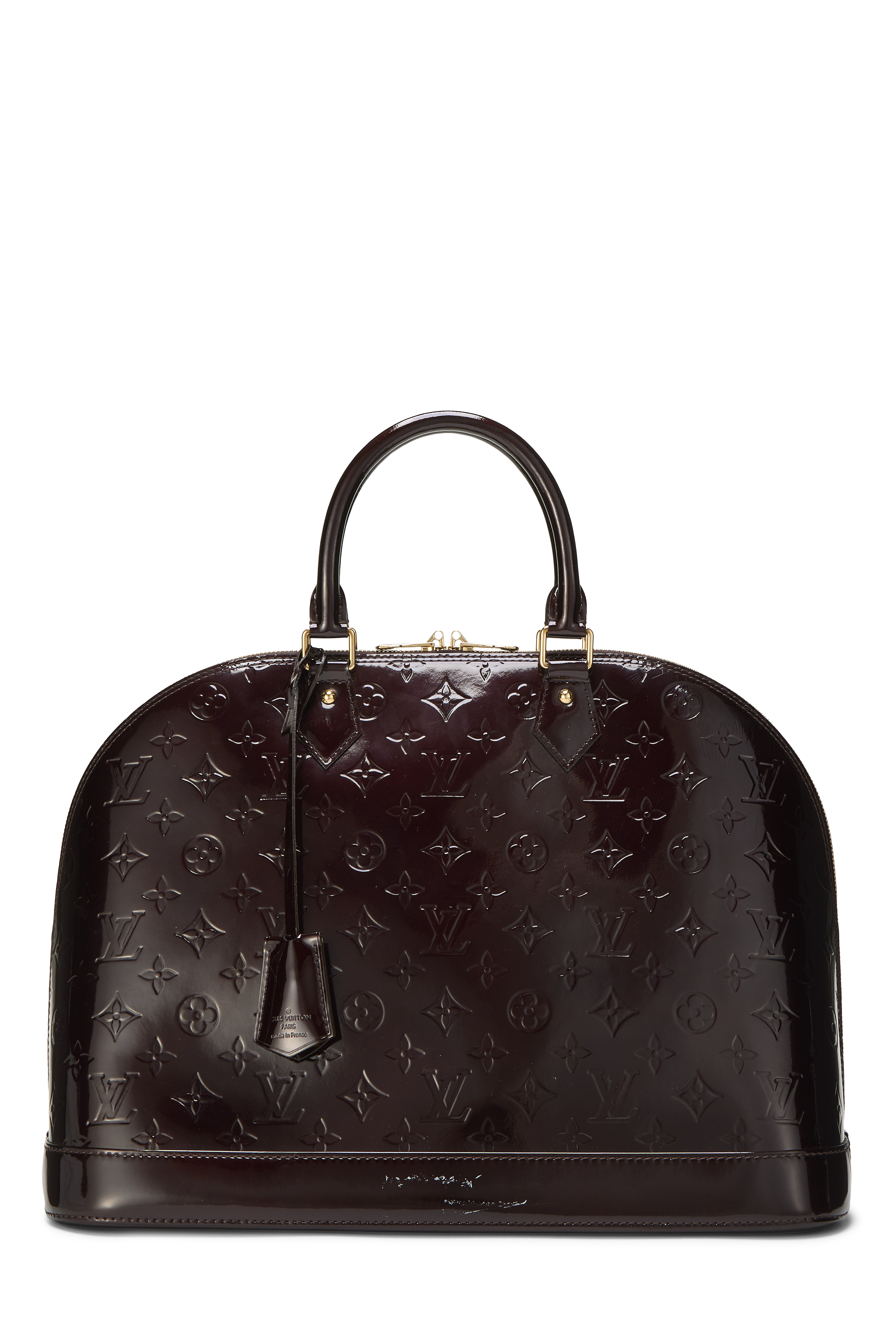 Women's Louis Vuitton Amarante Monogram Vernis Alma GM in Purple GM