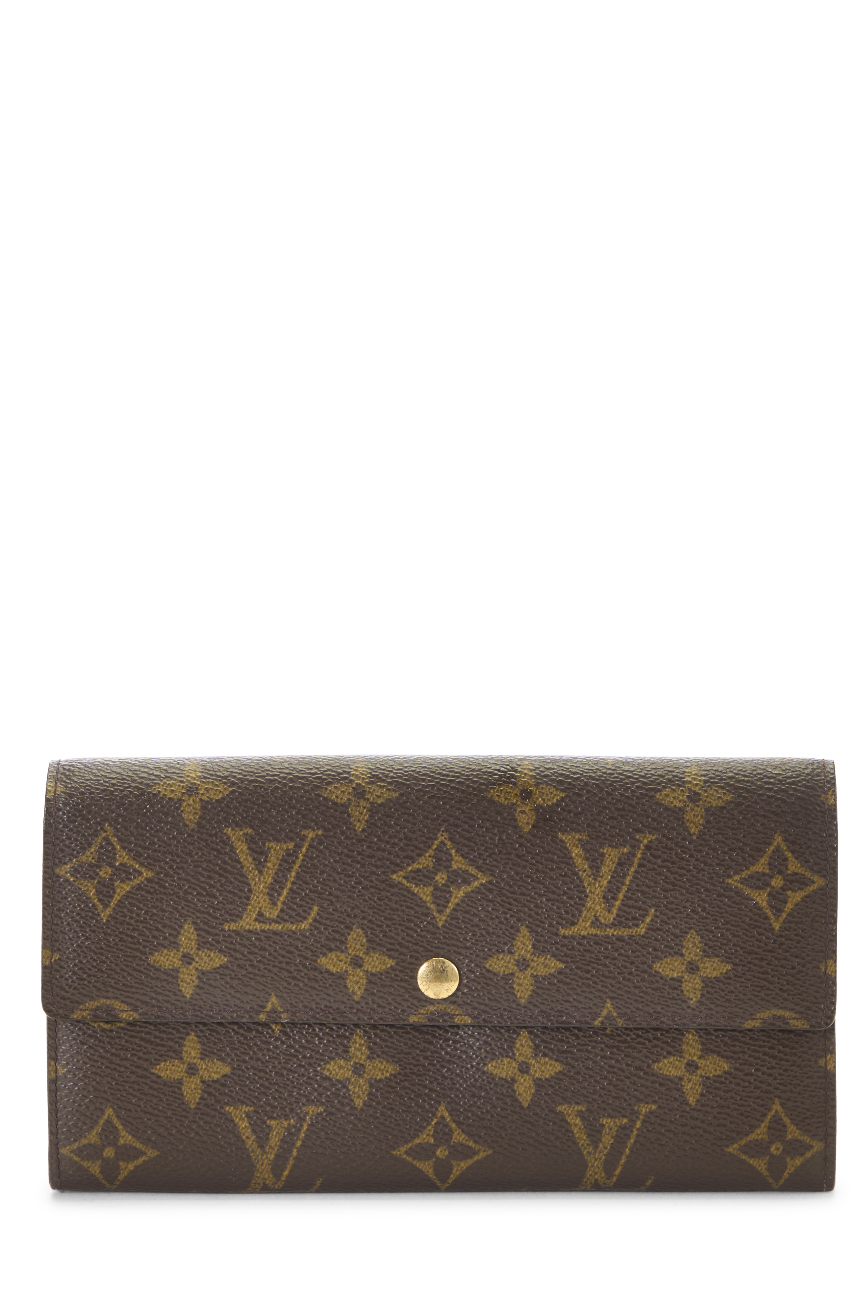 Women's Louis Vuitton Monogram Canvas Porte Monnaie Credit in Brown