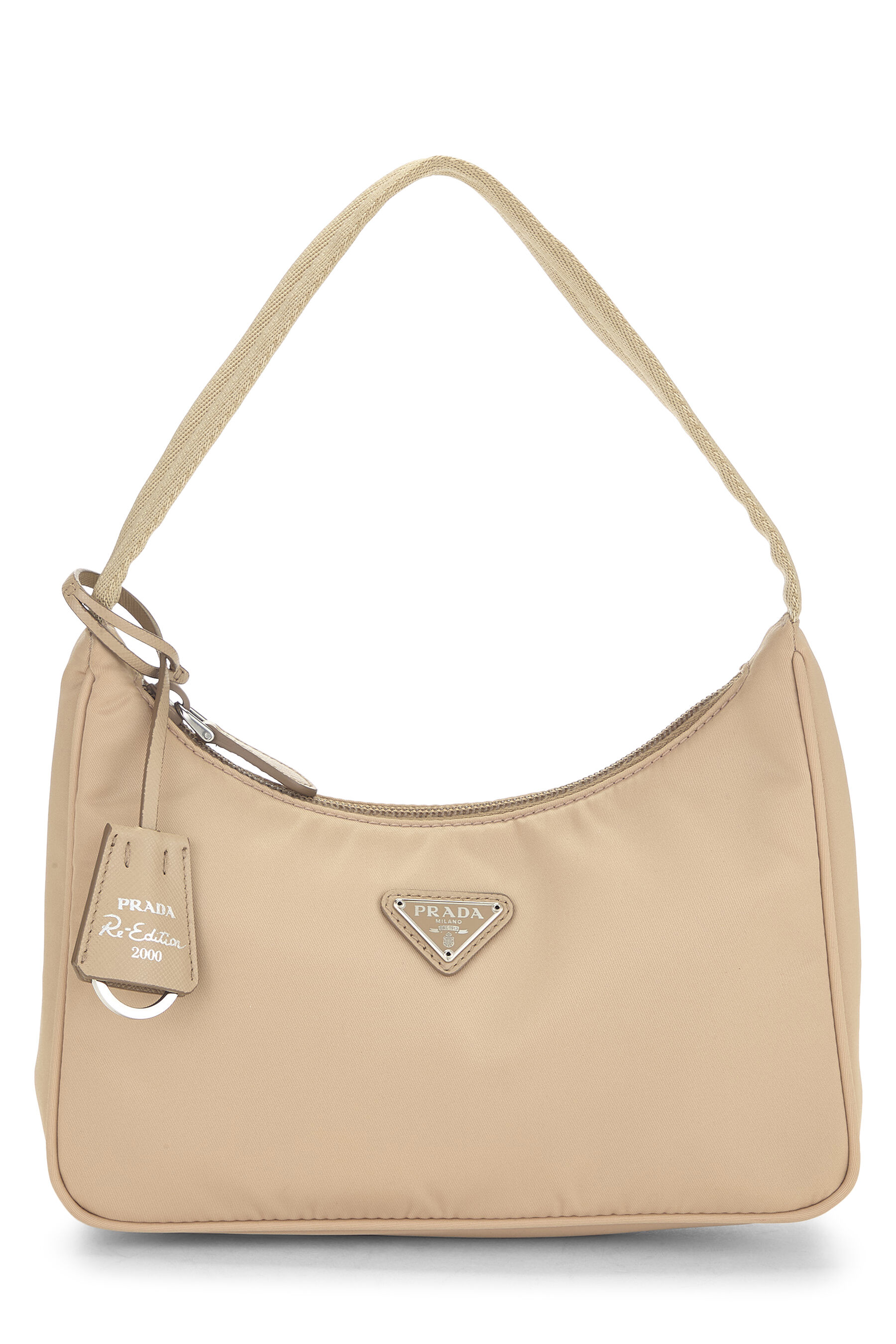 Women's Prada Beige Tessuto Re-Edition 2000 Hobo Mini in Beige