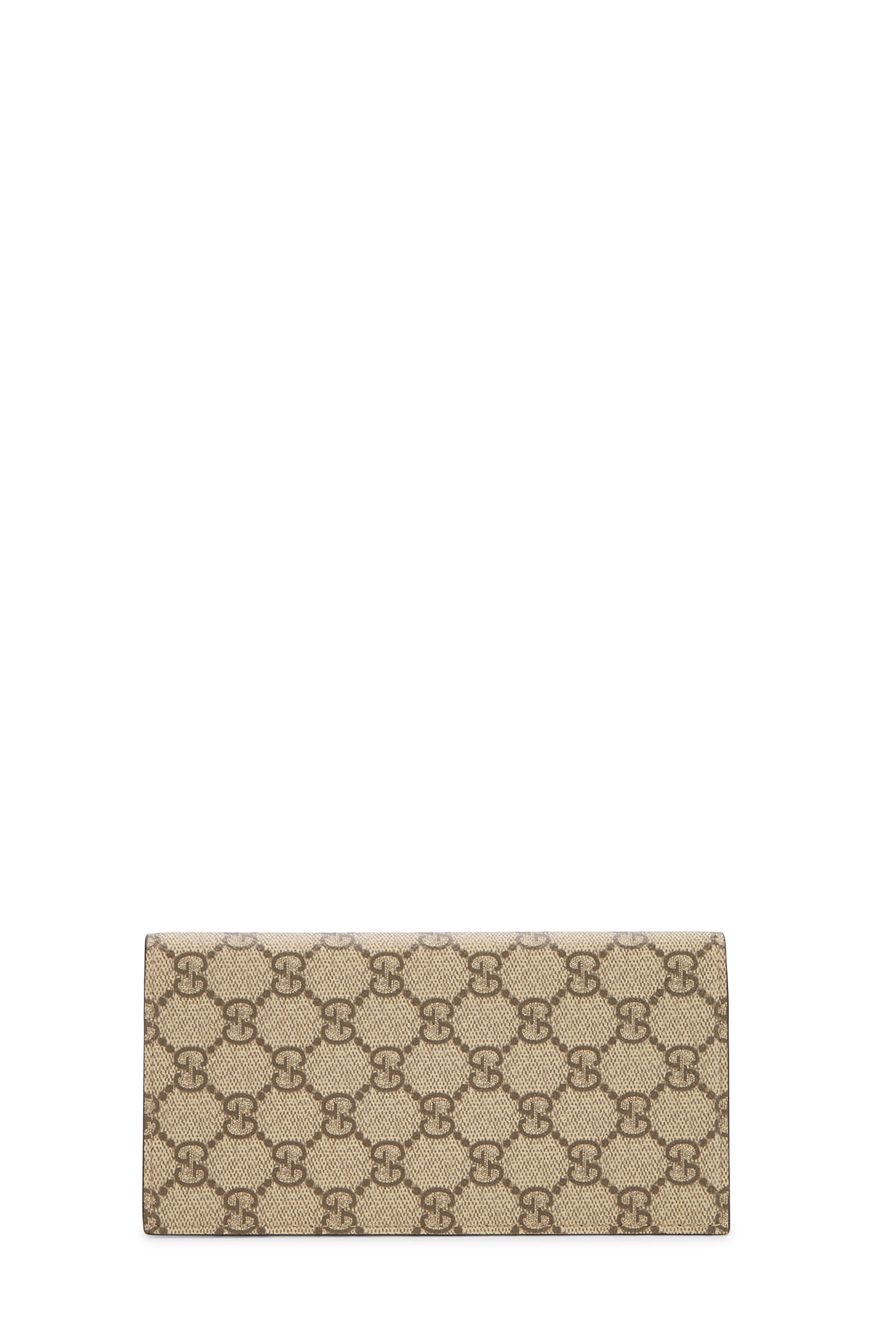 Women's Gucci Brown GG Supreme Canvas Long Wallet in Brown