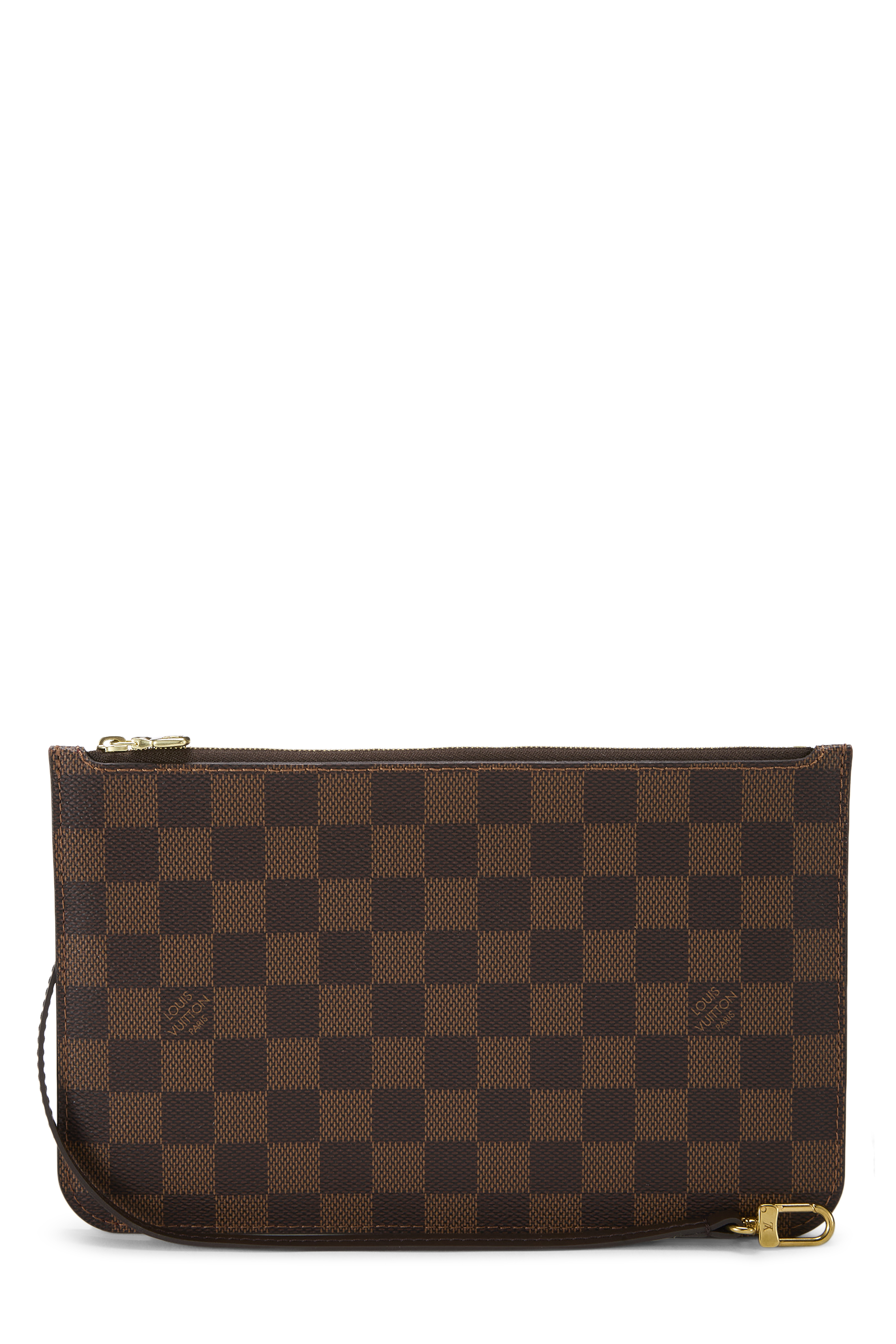 Women's Louis Vuitton Damier Ebene Neverfull Pouch GM NM in Brown GM