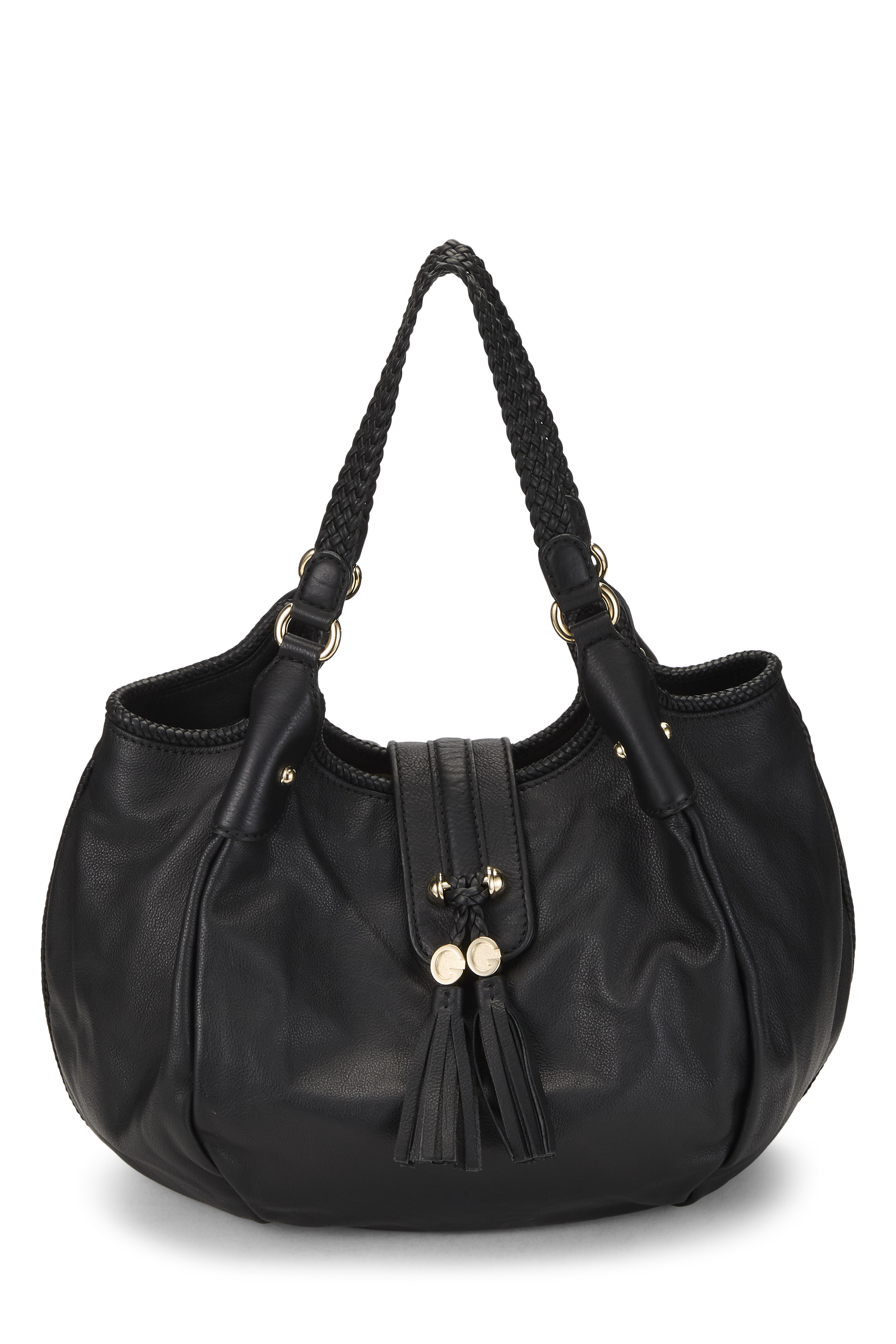 Women's Gucci Black Leather Marrakech Hobo in Black