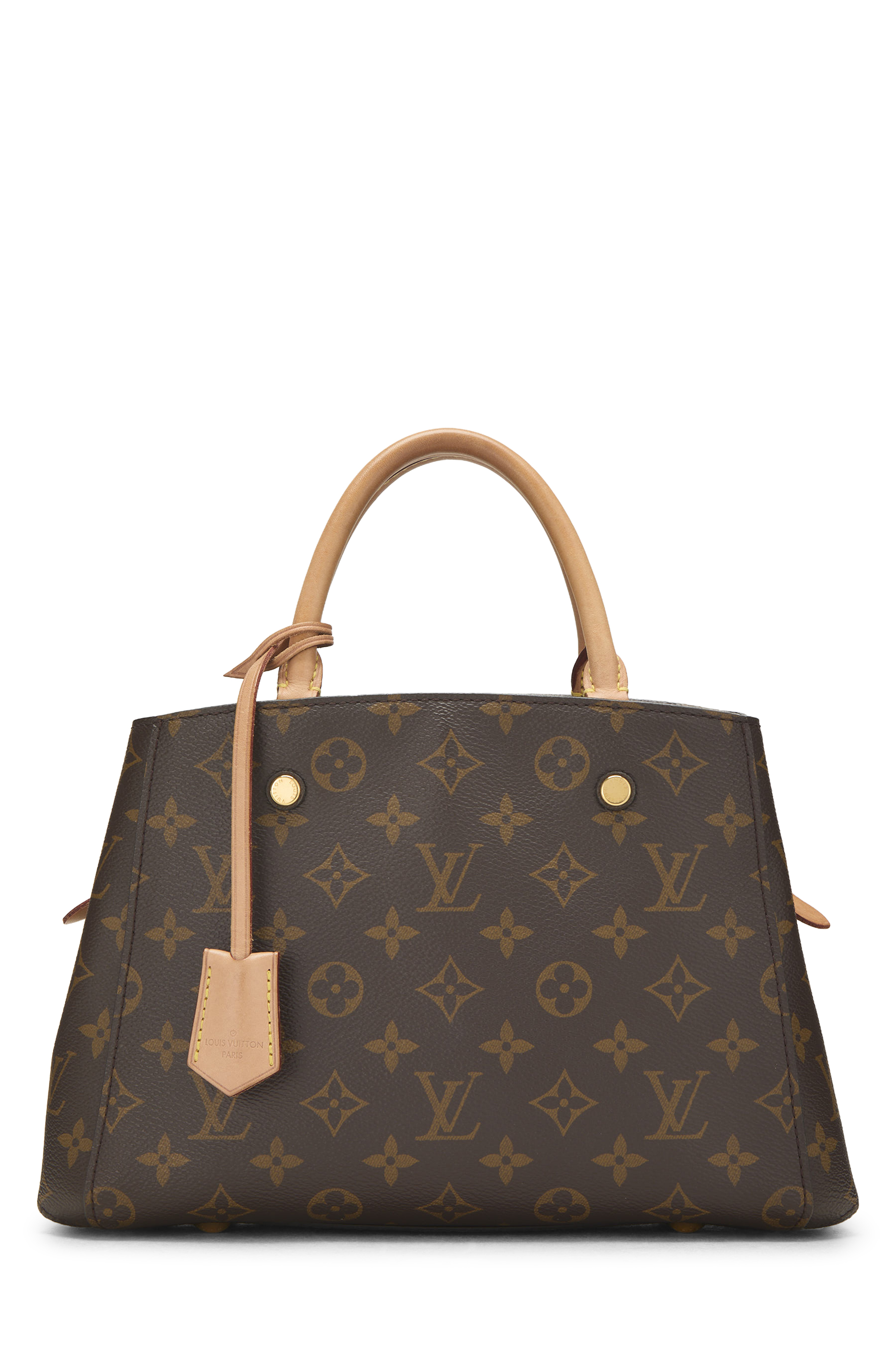 Women's Microfiber Louis Vuitton Monogram Canvas Montaigne BB in Brown BB