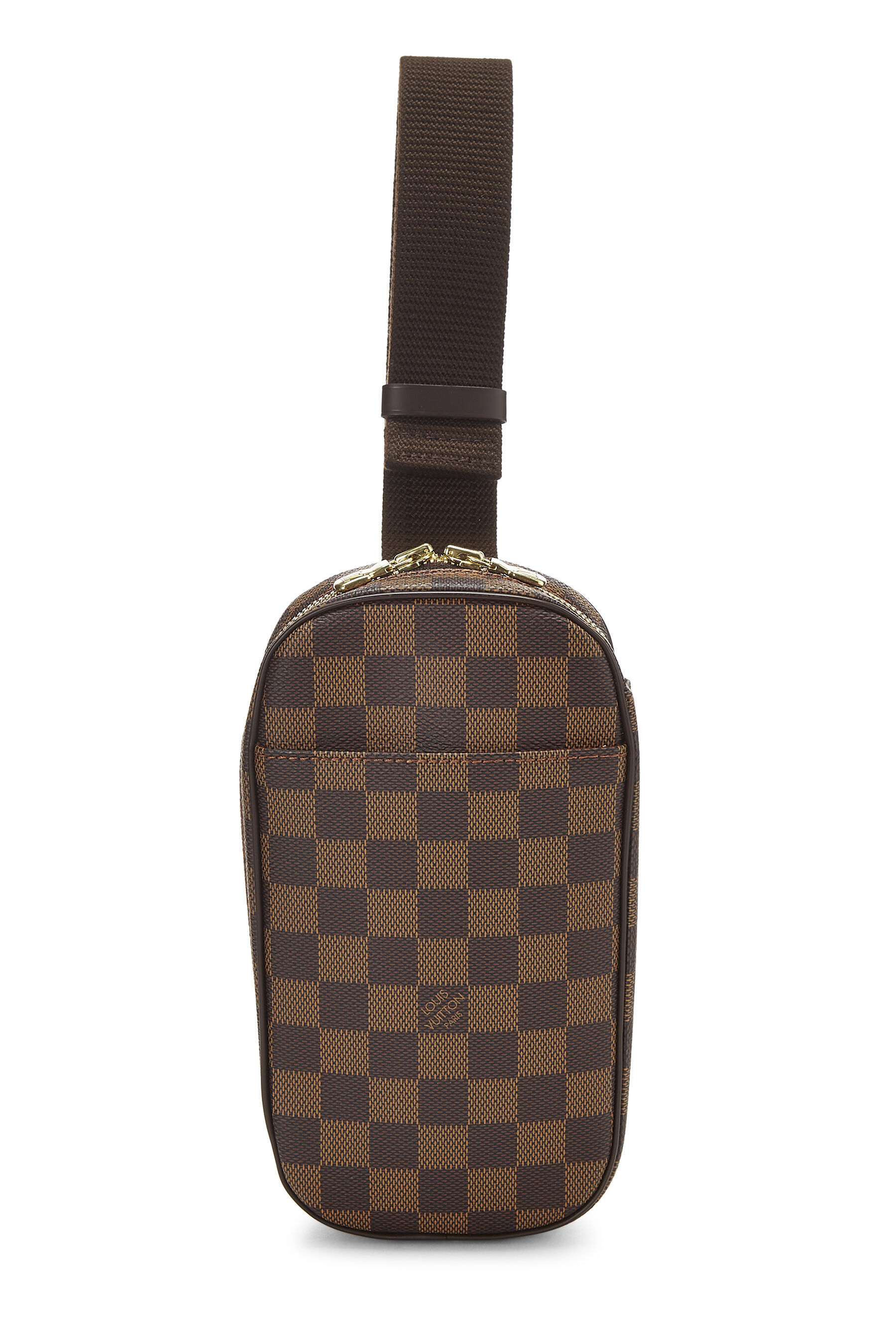 Women's Louis Vuitton Damier Ebene Pochette Gange in Brown