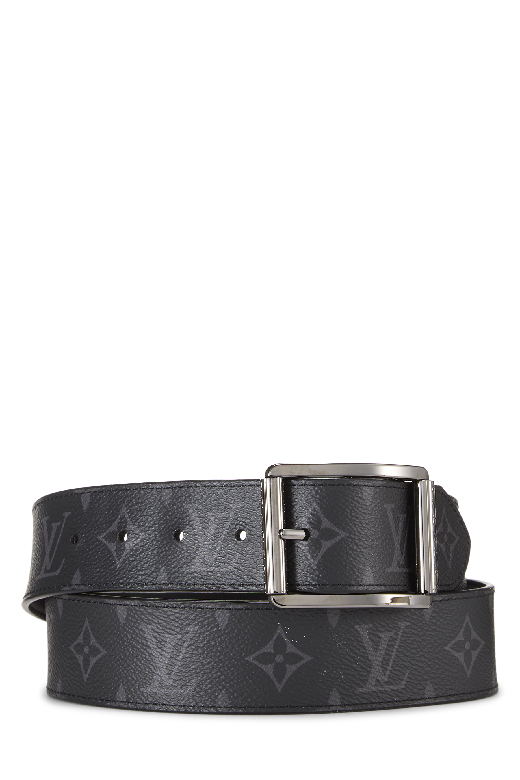 Women's Louis Vuitton Black Monogram Eclipse Ceinture 100 in Black