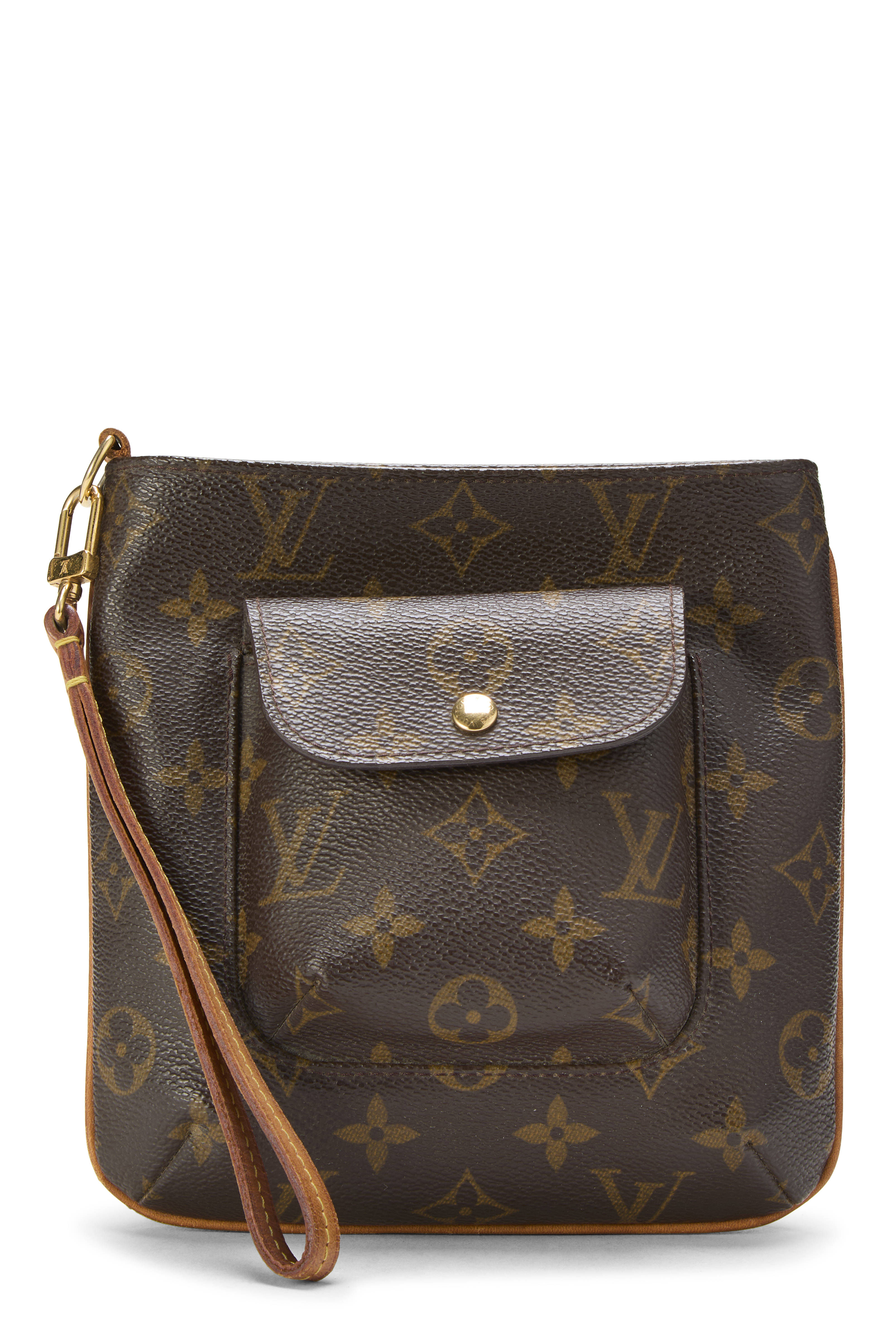 Women's Louis Vuitton Monogram Canvas Partition Pouch in Brown