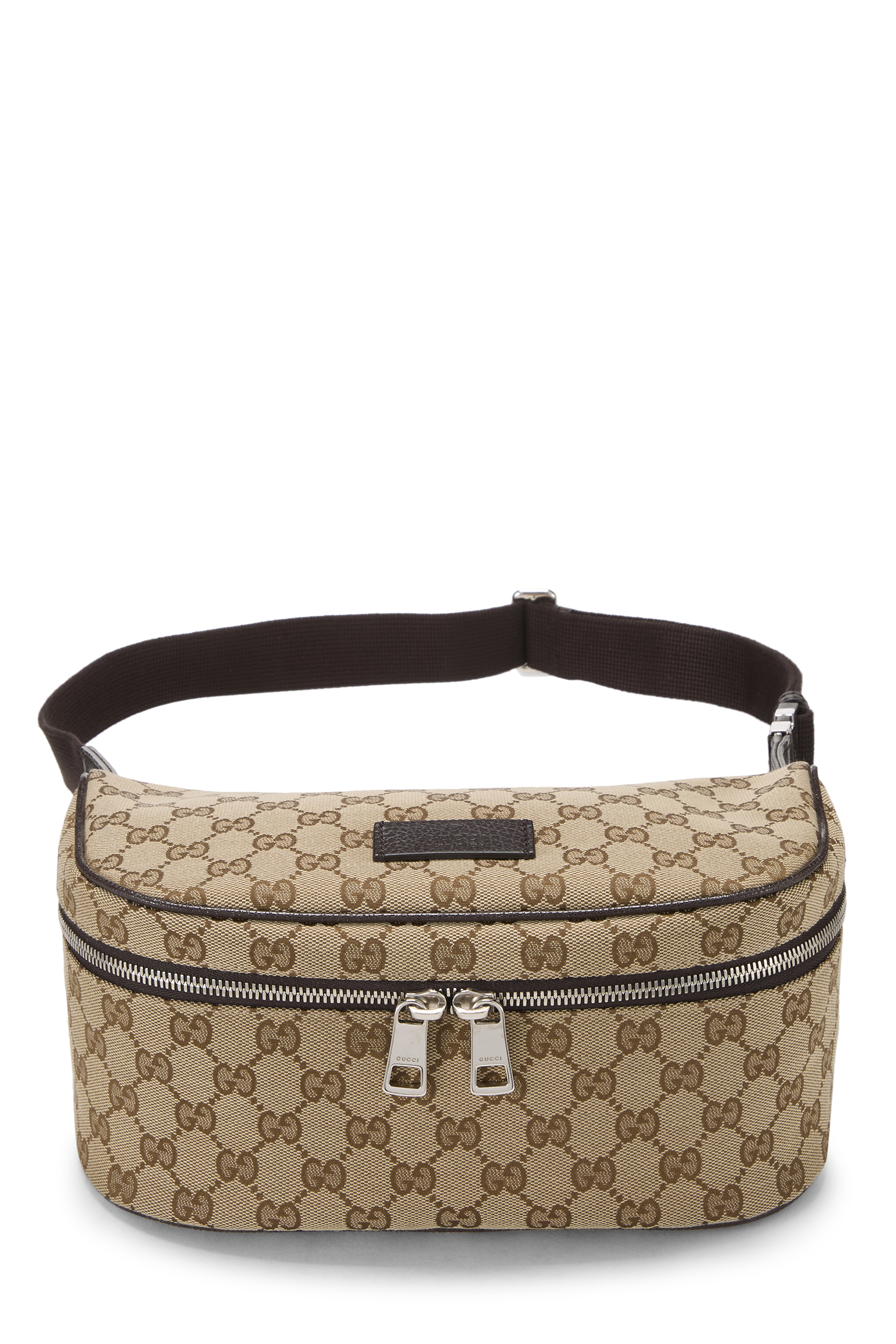 Women's Gucci Original GG Canvas Waist Pouch in Brown