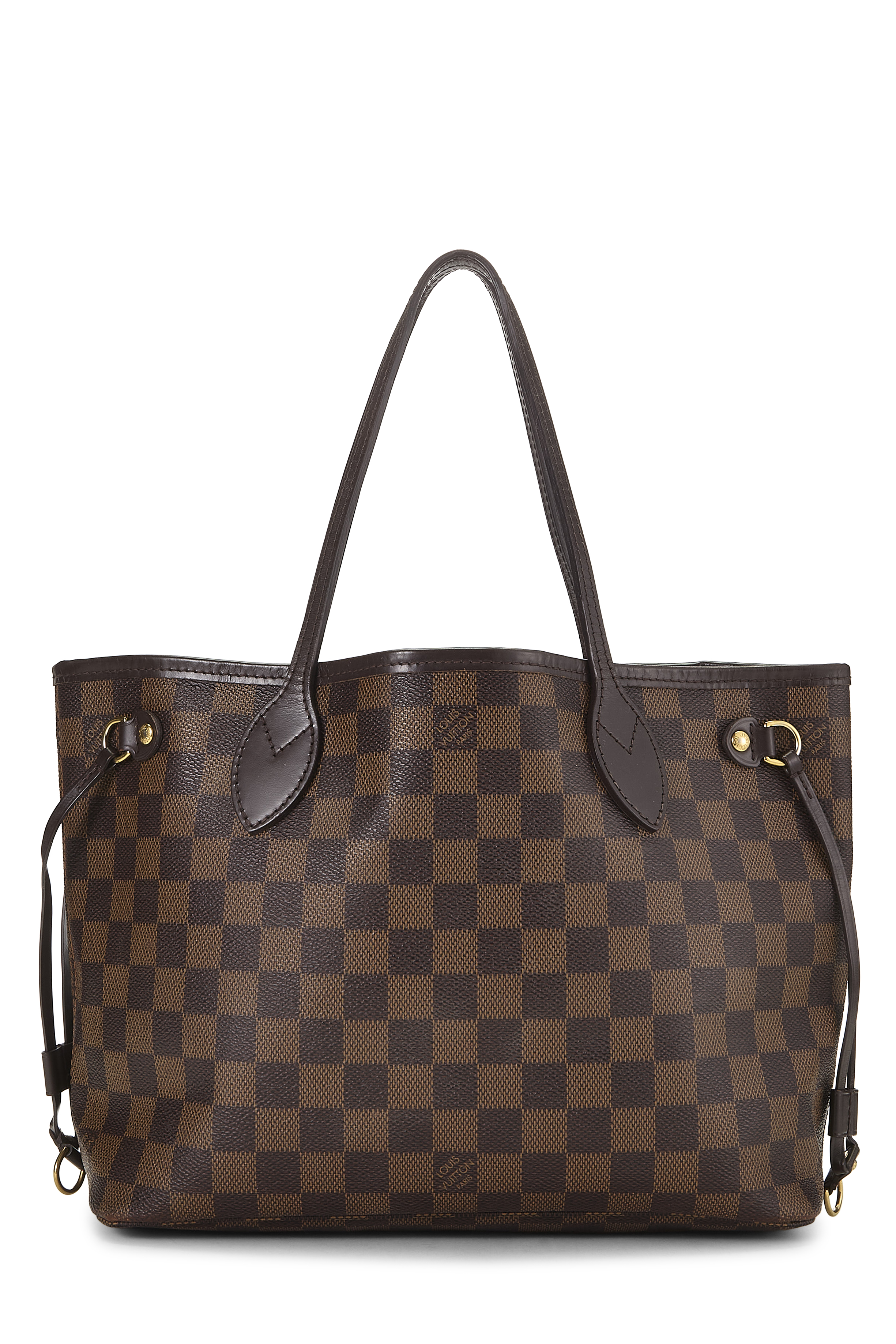 Women's Louis Vuitton Damier Ebene Neverfull PM in Brown Neverfull PM