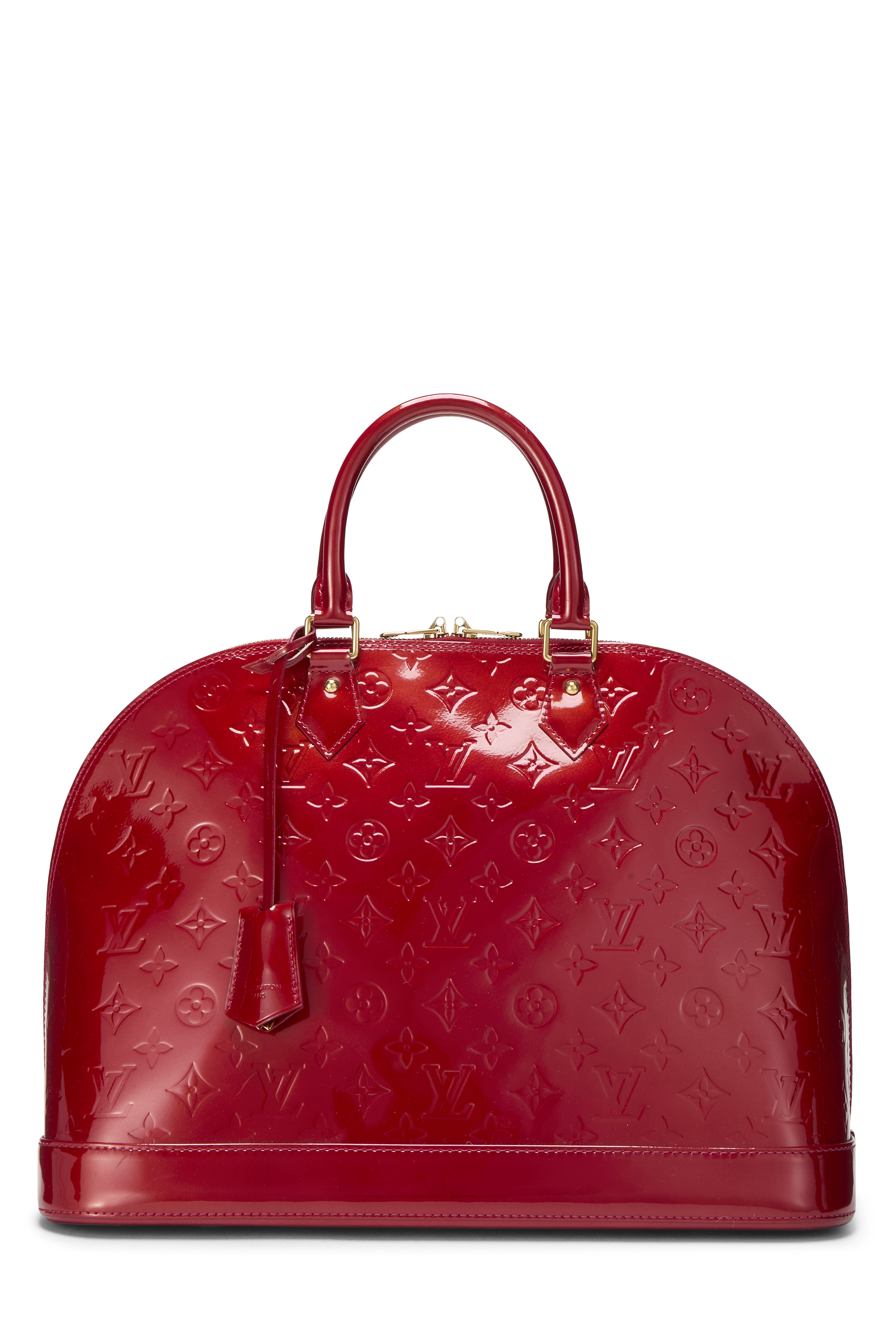 Women's Louis Vuitton Pomme D'Amour Monogram Vernis Alma GM NM in Red GM