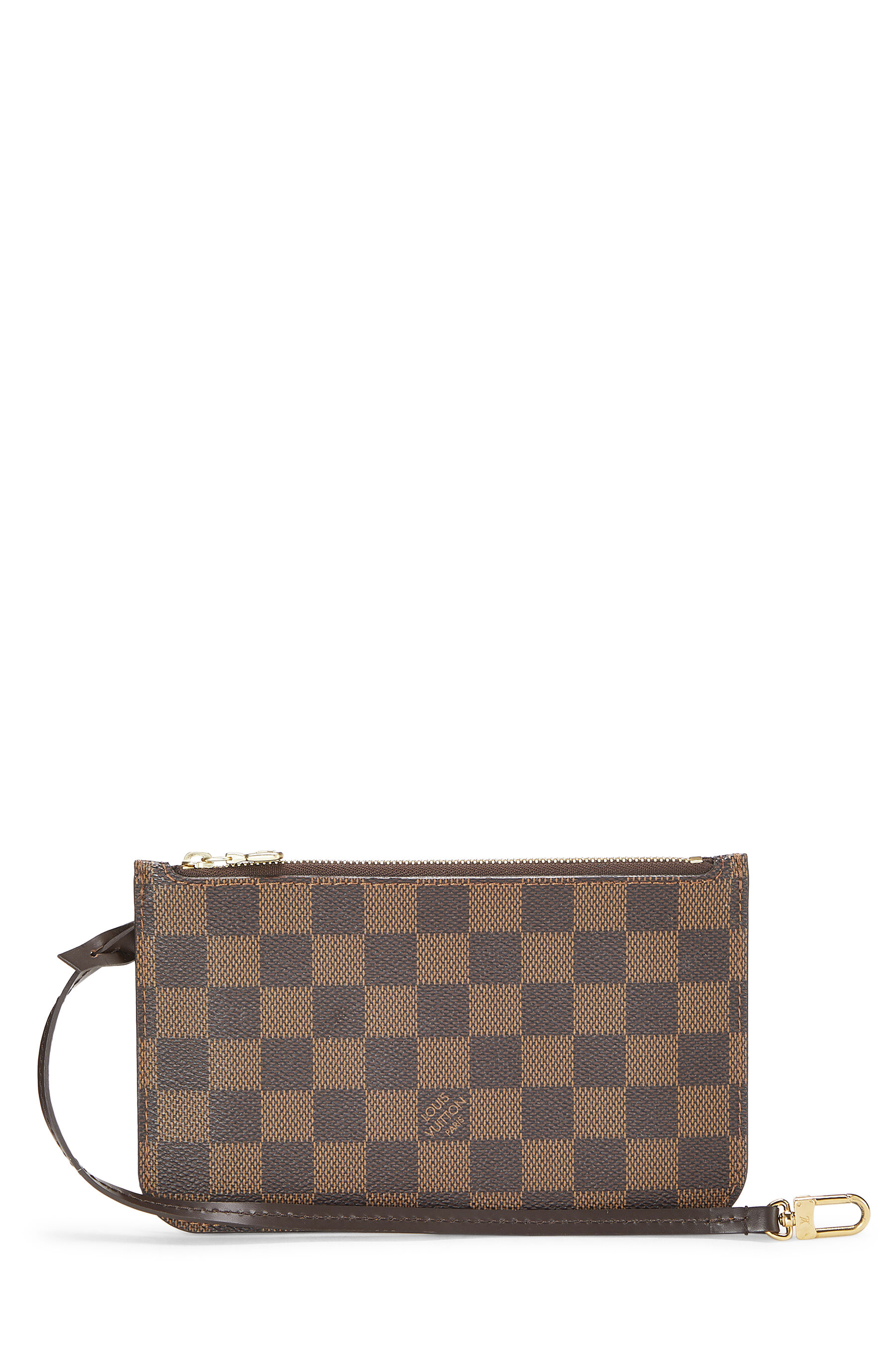 Women's Louis Vuitton Damier Ebene Neverfull Pouch PM in Brown PM