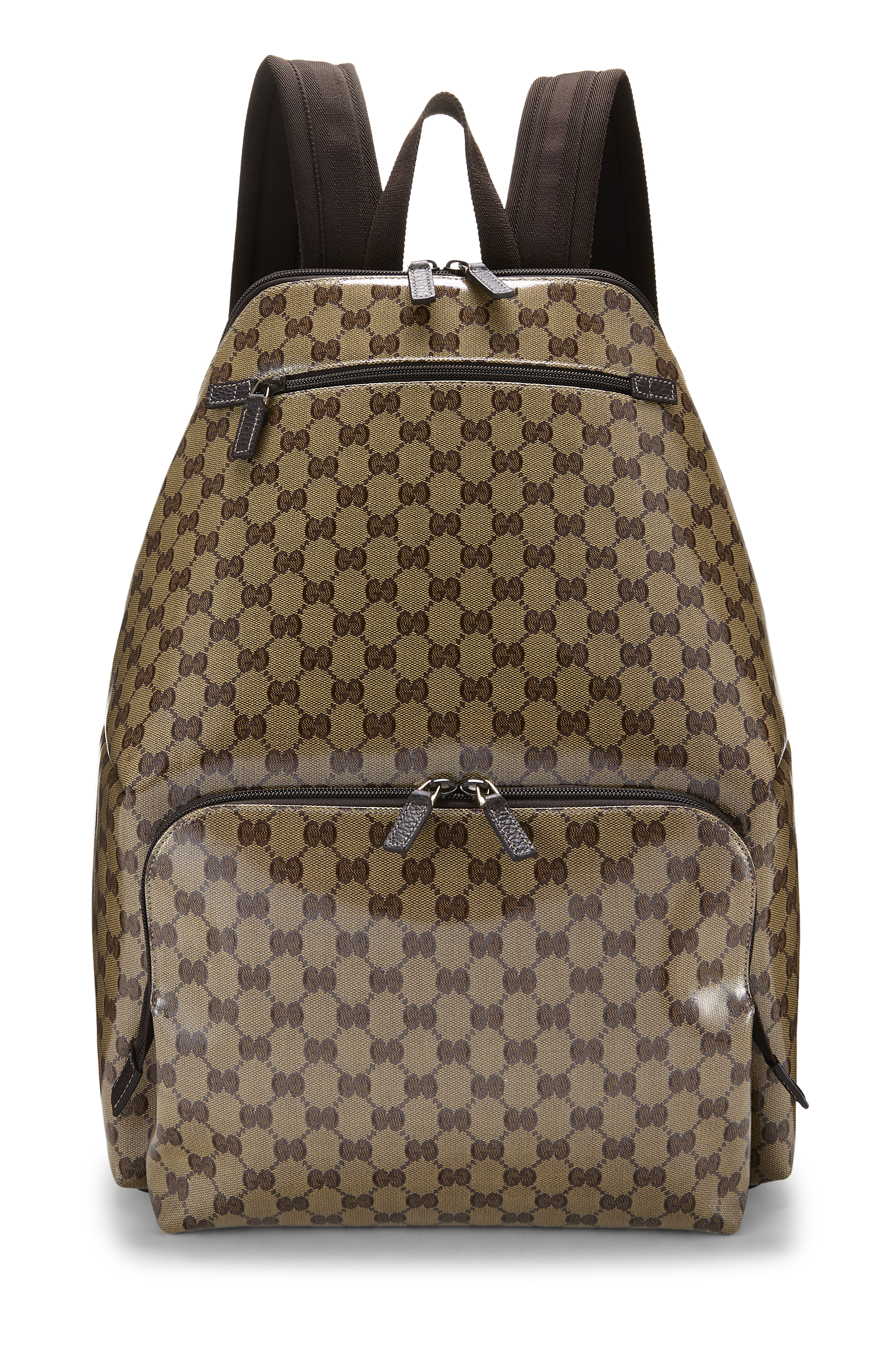 Women's Gucci Original GG Crsytal Canvas Backpack XL in Brown XL