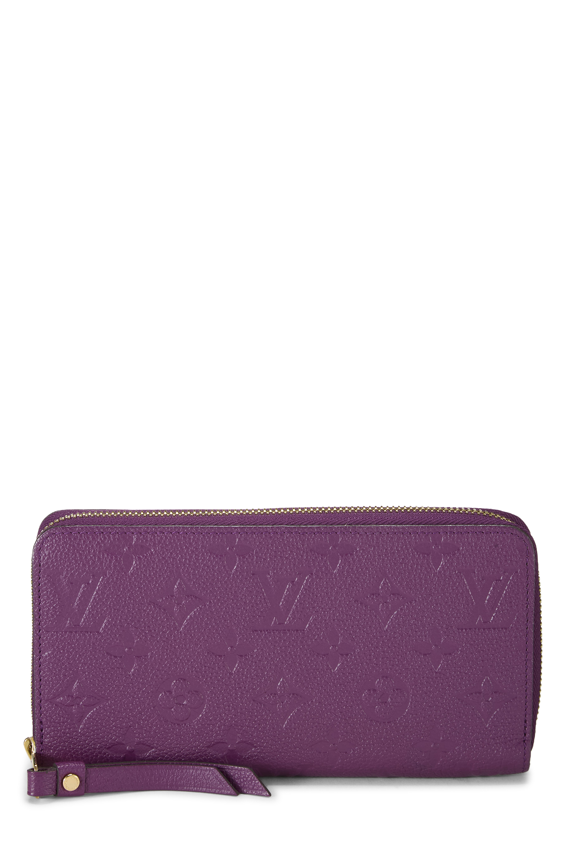 Women's Leather Louis Vuitton Flamme Monogram Empreinte Zippy Wallet in Purple