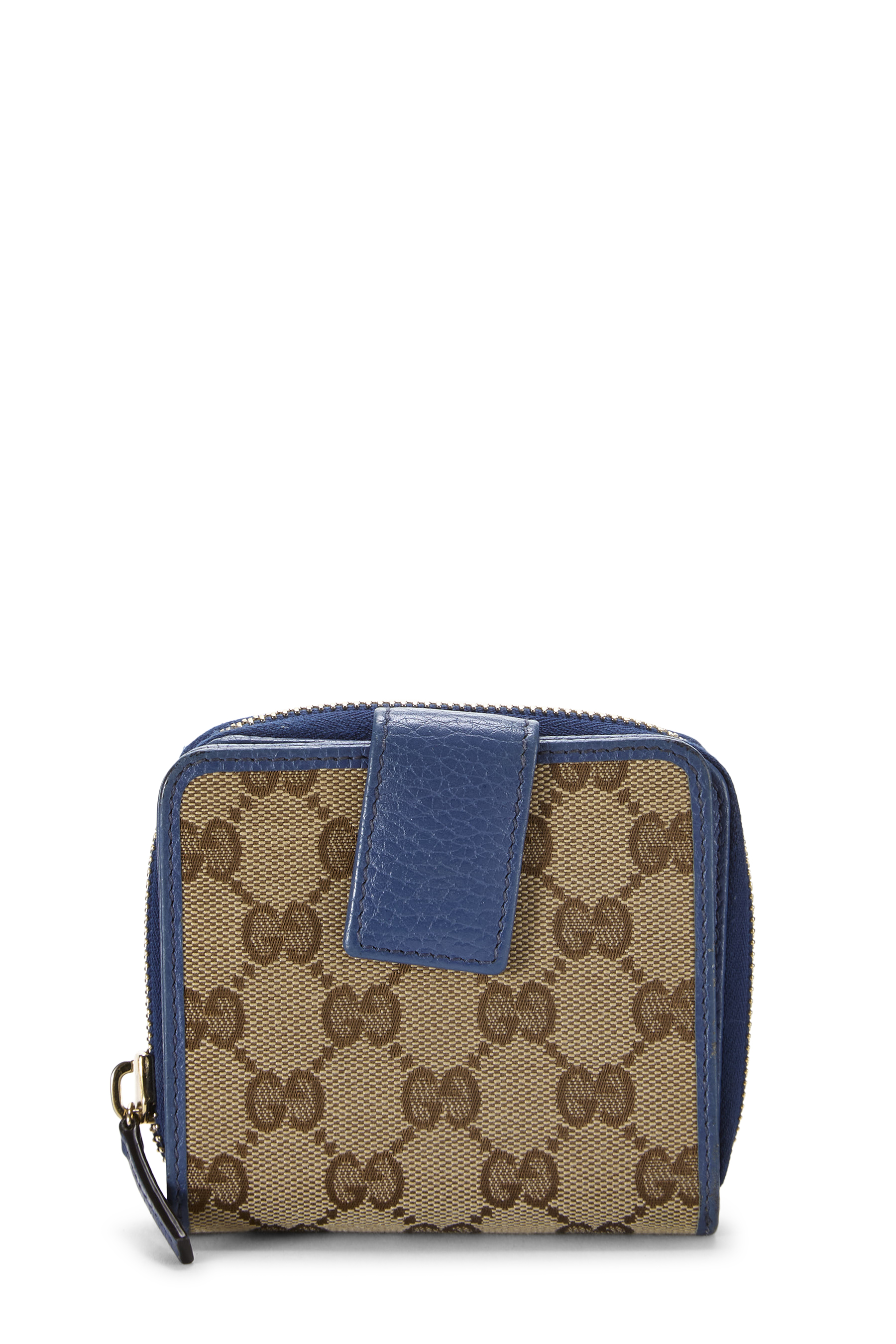Women's Gucci Blue Original GG Canvas French Zip Around Wallet in Blue