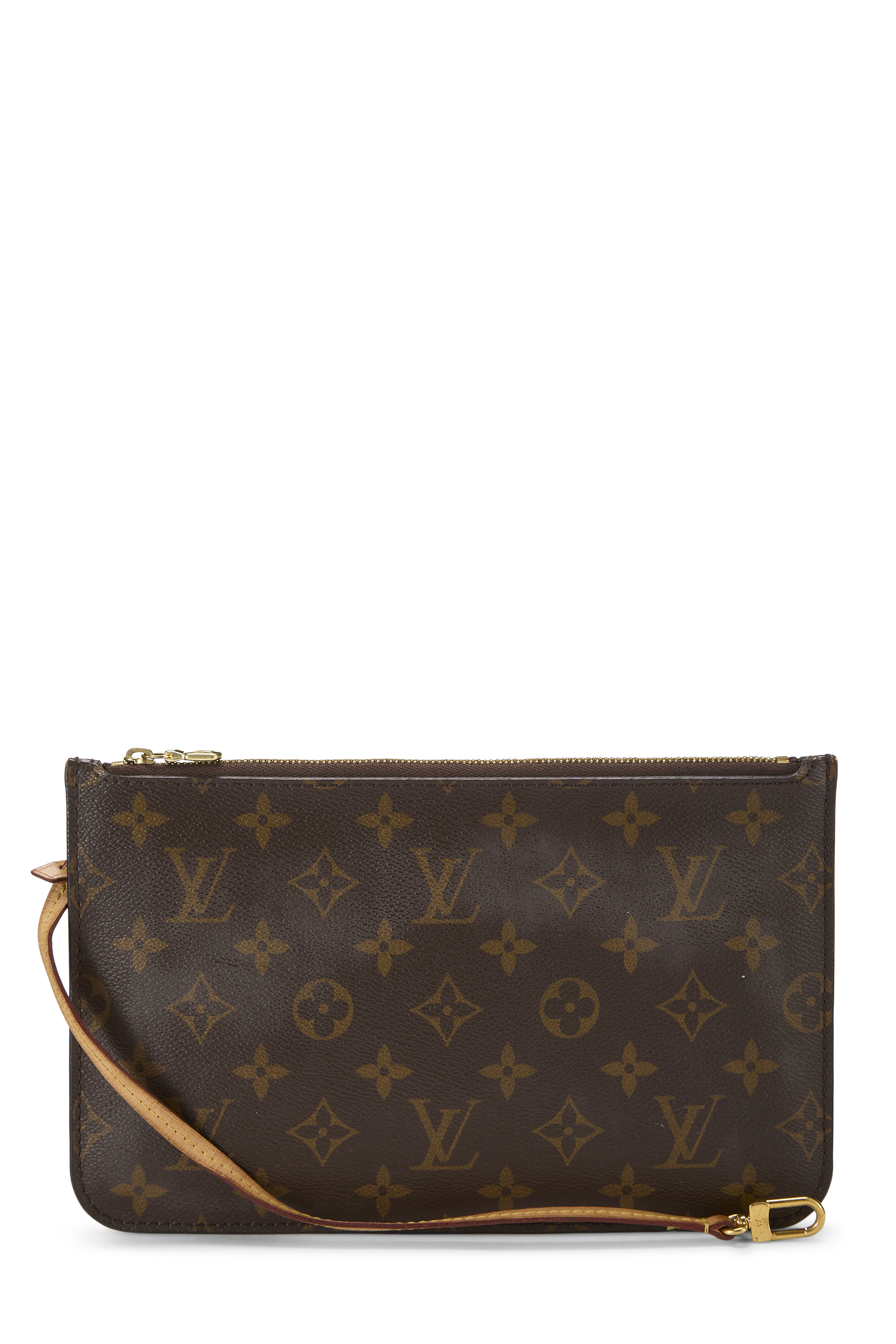 Women's Louis Vuitton Monogram Canvas Neverfull Pouch in Brown MM