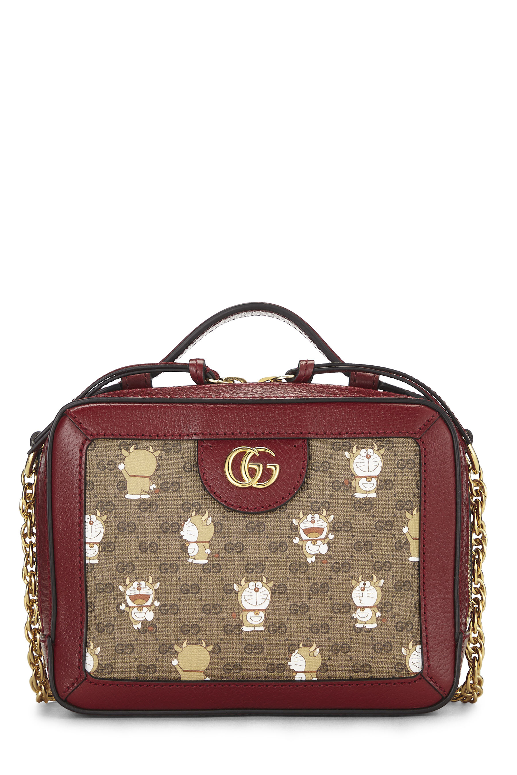 Women's Gucci Doraemon x Gucci Coated Canvas Crossbody Bag in Brown
