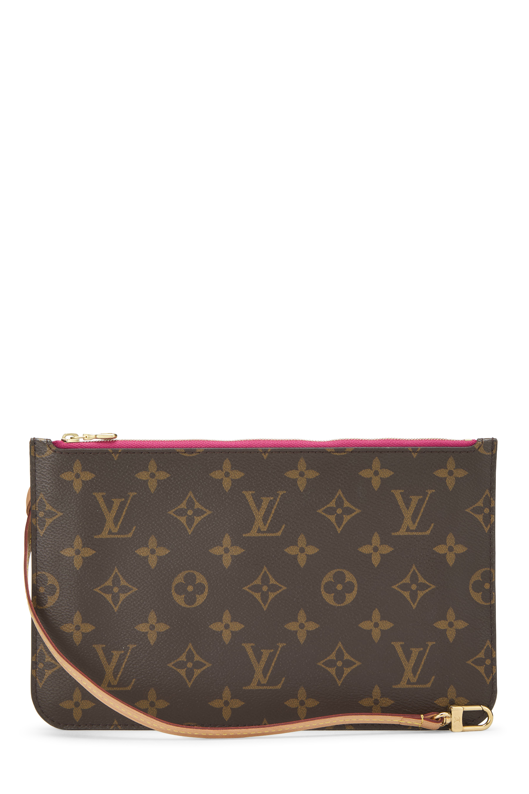 Women's Louis Vuitton Monogram Canvas Neverfull Pouch in Red GM