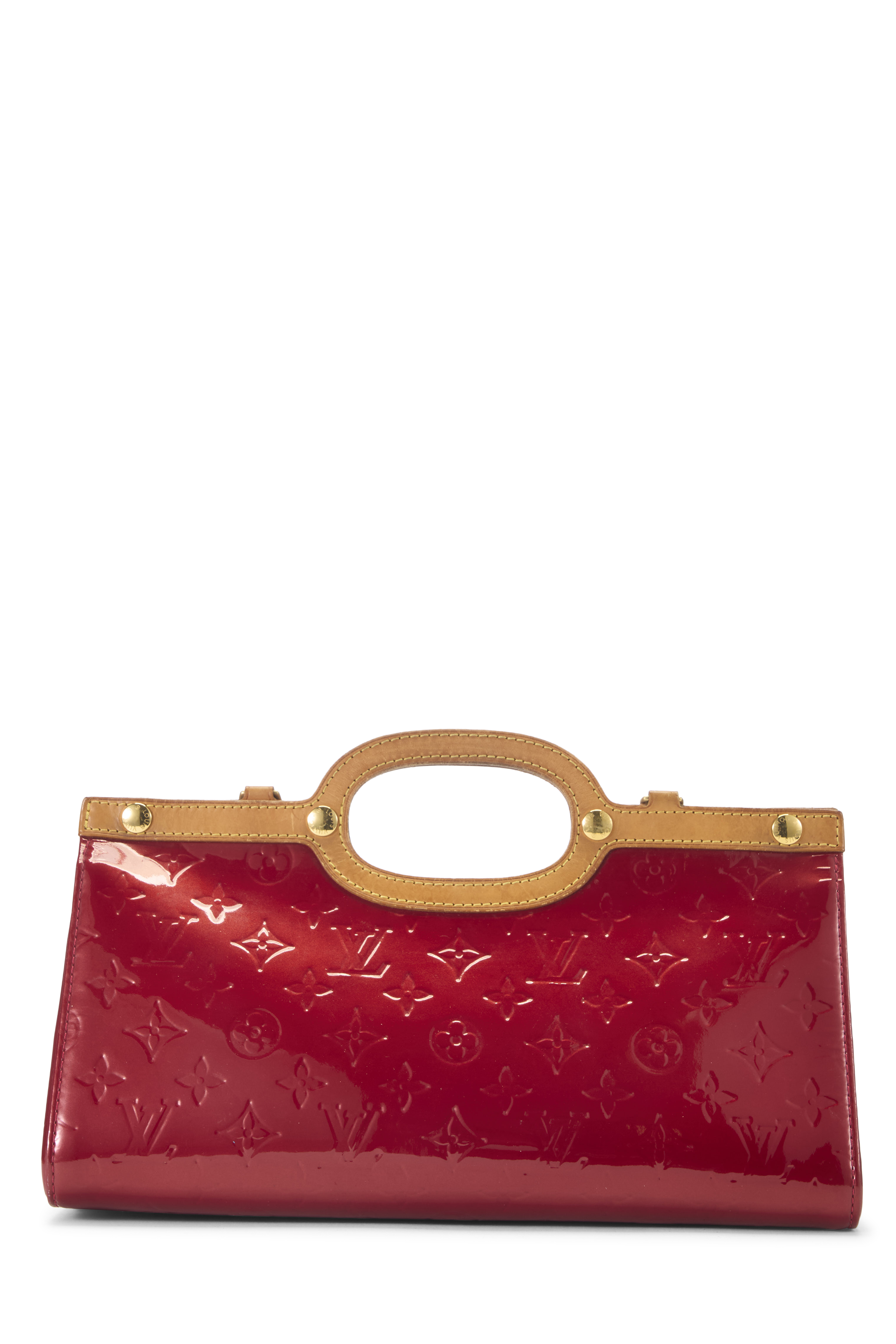 Women's Louis Vuitton Red Monogram Vernis Roxbury in Red